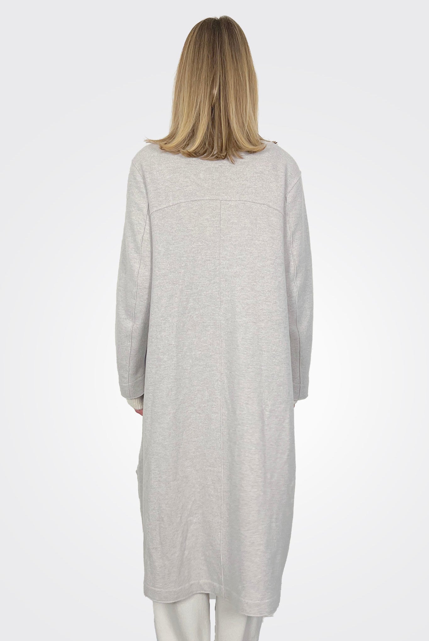 Oversize Double Breasted Long Coat - Grey Ice by Transit Par-Such — view 3