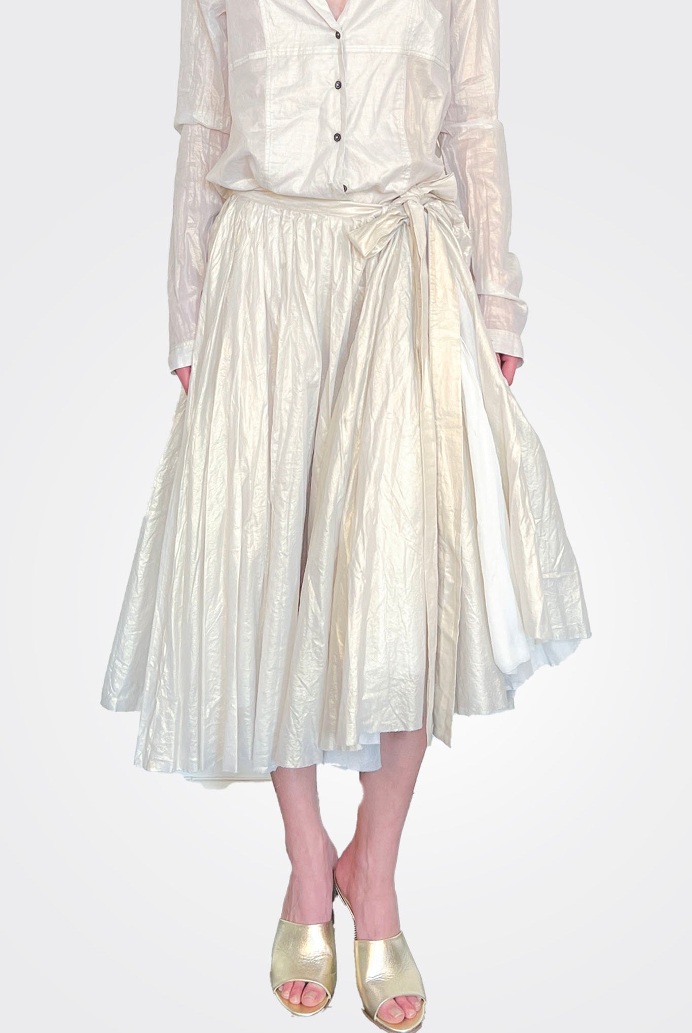 Midi Wide Skirt - Galaxy Sparkle by Rundholz — alternate view