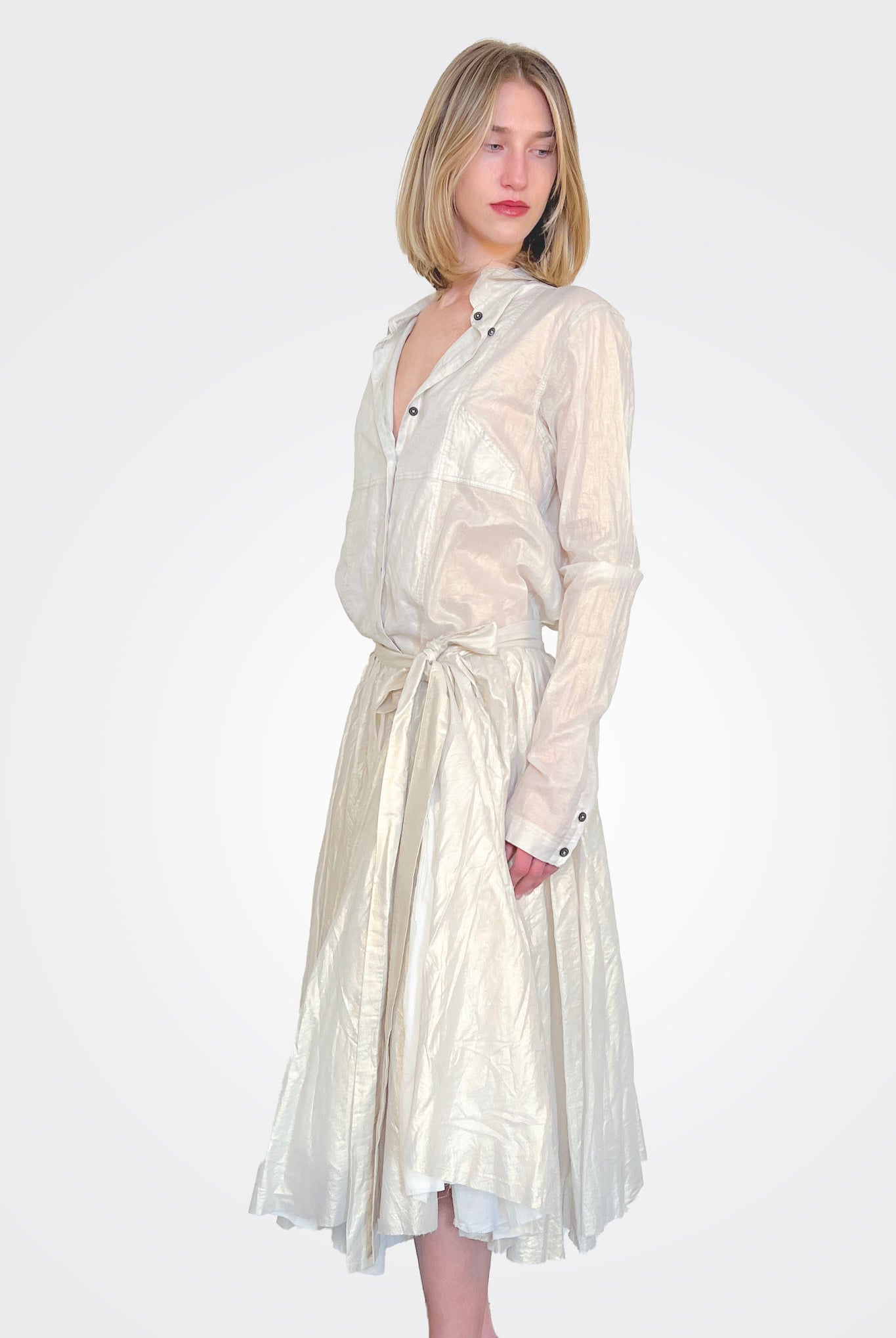 Midi Wide Skirt - Galaxy Sparkle by Rundholz — view 3