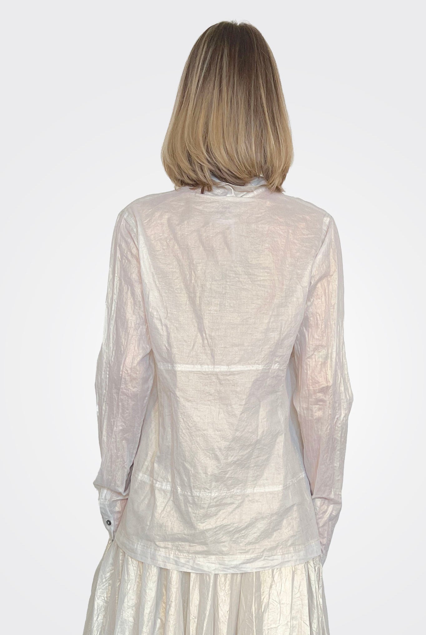 Oversized Button Down Blouse - Galaxy Sparkle by Rundholz — view 4
