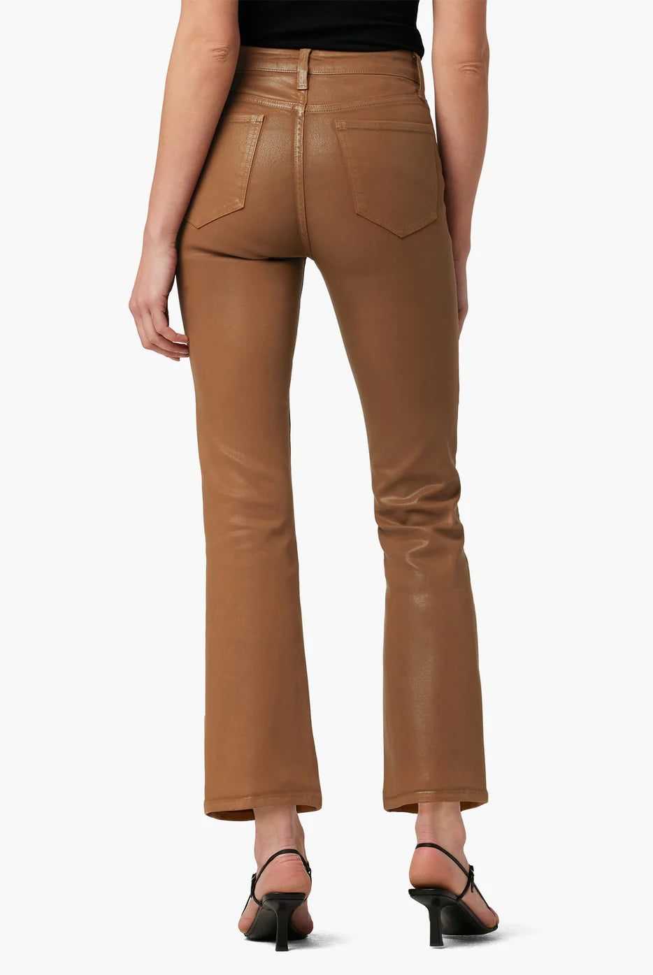 The Callie High Rise Cropped Coat Bootcut - Brown by Joe's Jeans — view 4