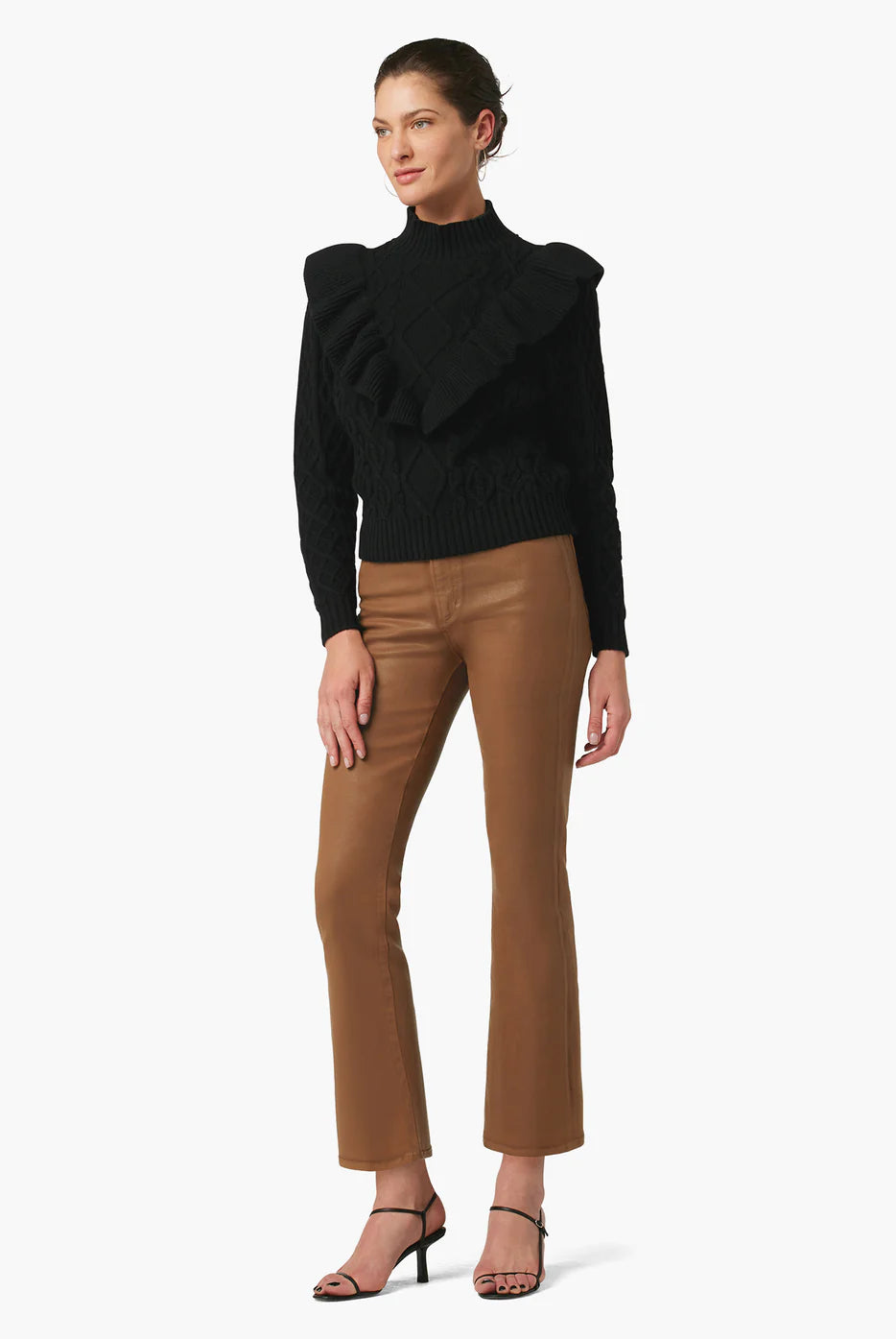 The Callie High Rise Cropped Coat Bootcut - Brown by Joe's Jeans | 25 South Boutiques