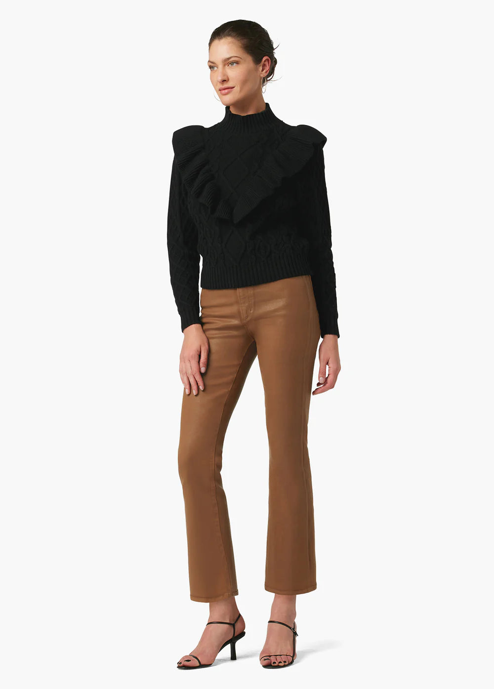 The Callie High Rise Cropped Coat Bootcut - Brown by Joe's Jeans | 25 South Boutiques