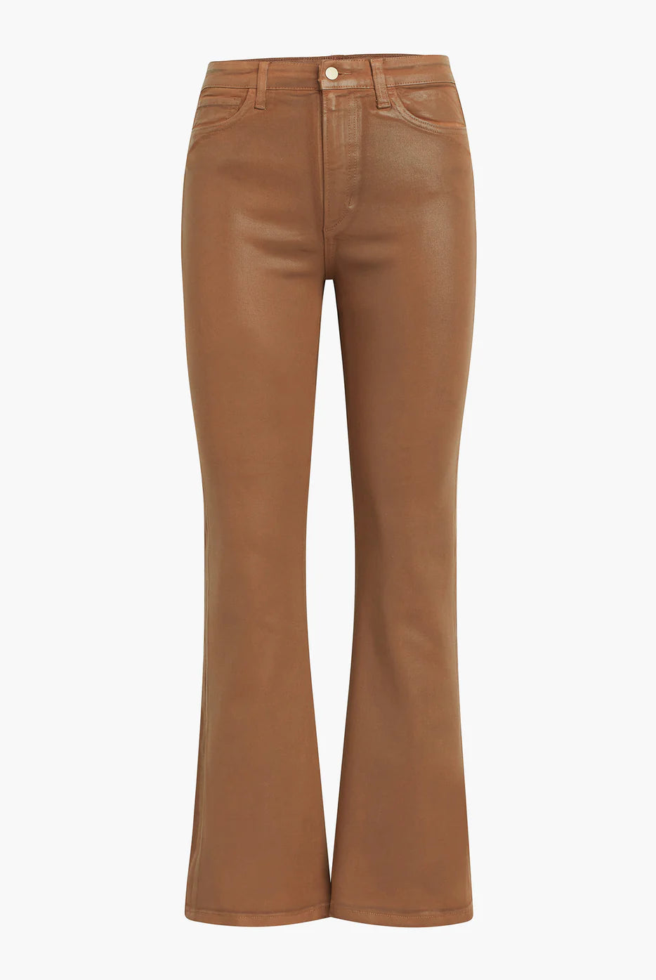 The Callie High Rise Cropped Coat Bootcut - Brown by Joe's Jeans — view 6