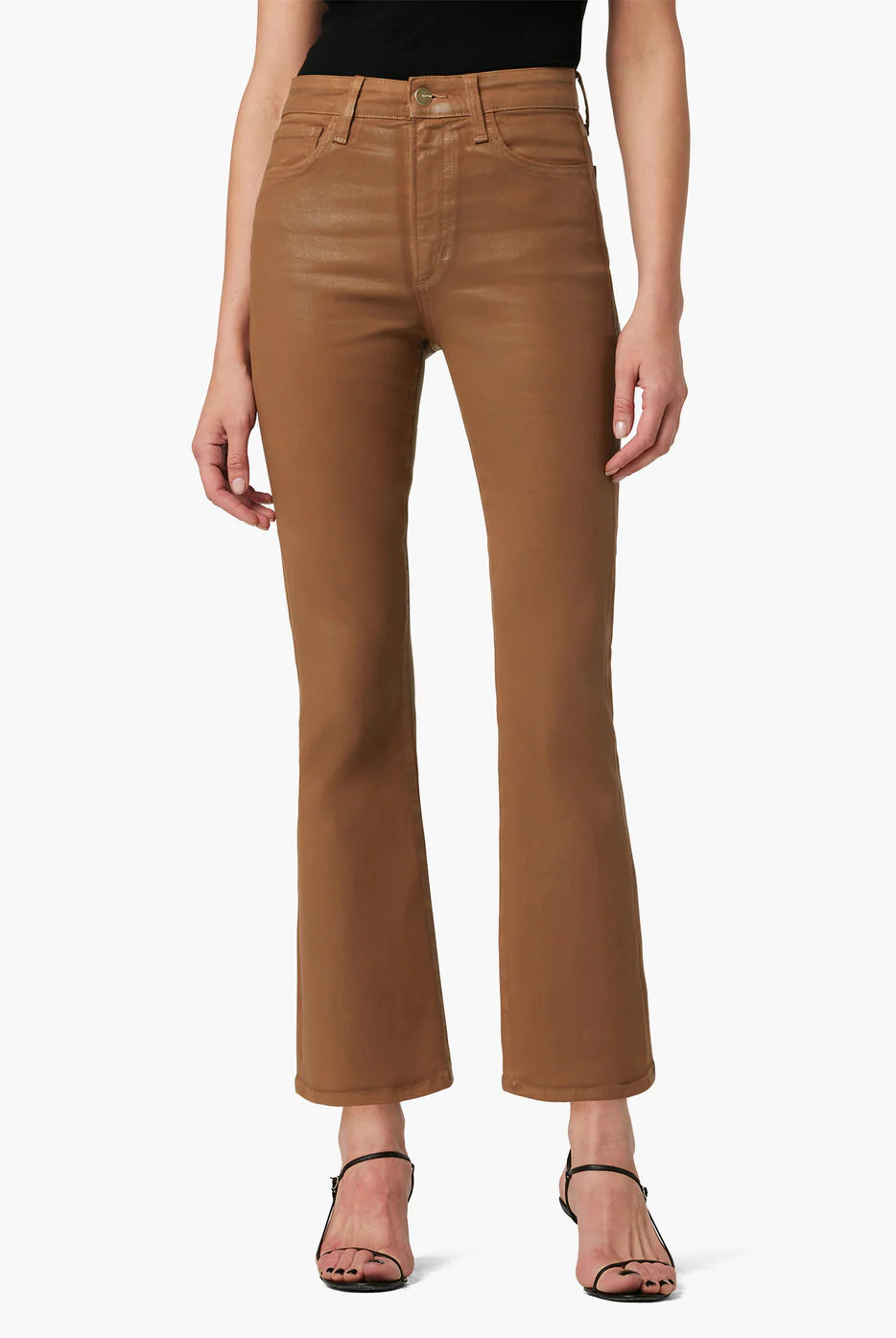 The Callie High Rise Cropped Coat Bootcut - Brown by Joe's Jeans — alternate view