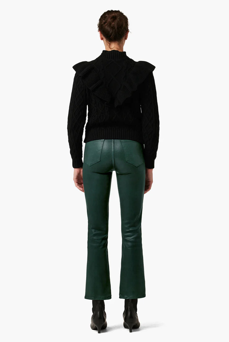 The Callie High Rise Cropped Coat Bootcut - Forest Green by Joe's Jeans — view 5