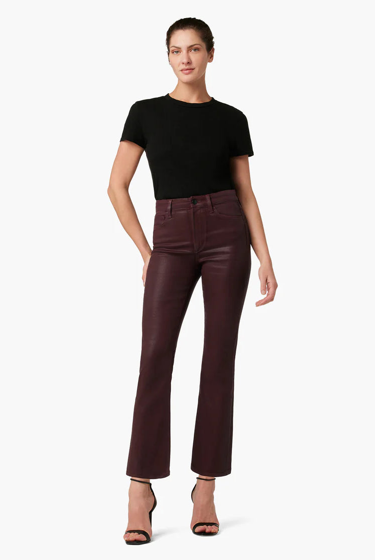 The Callie High Rise Cropped Coat Bootcut - Rum Raisin by Joe's Jeans — view 5