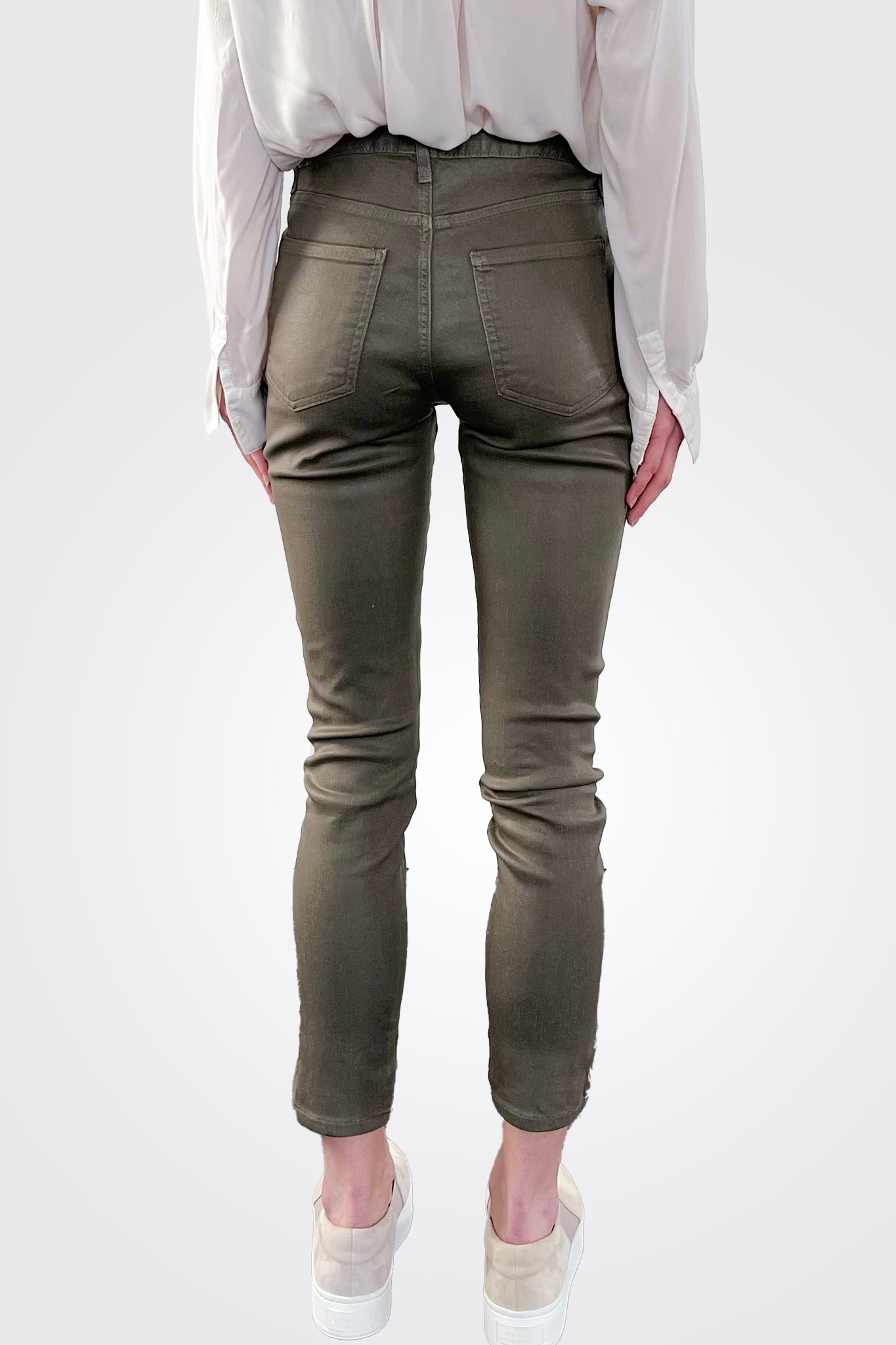 Coated Helena Skinny Jean - Gunmetal Coated by Ramy Brook — view 3