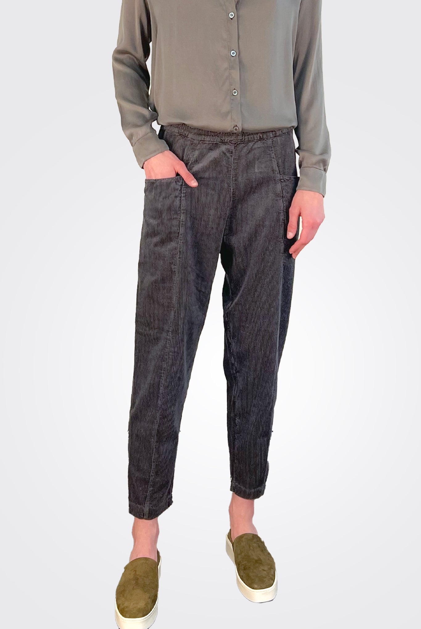 Corduroy Trousers - Grey by Transit Par-Such — view 3