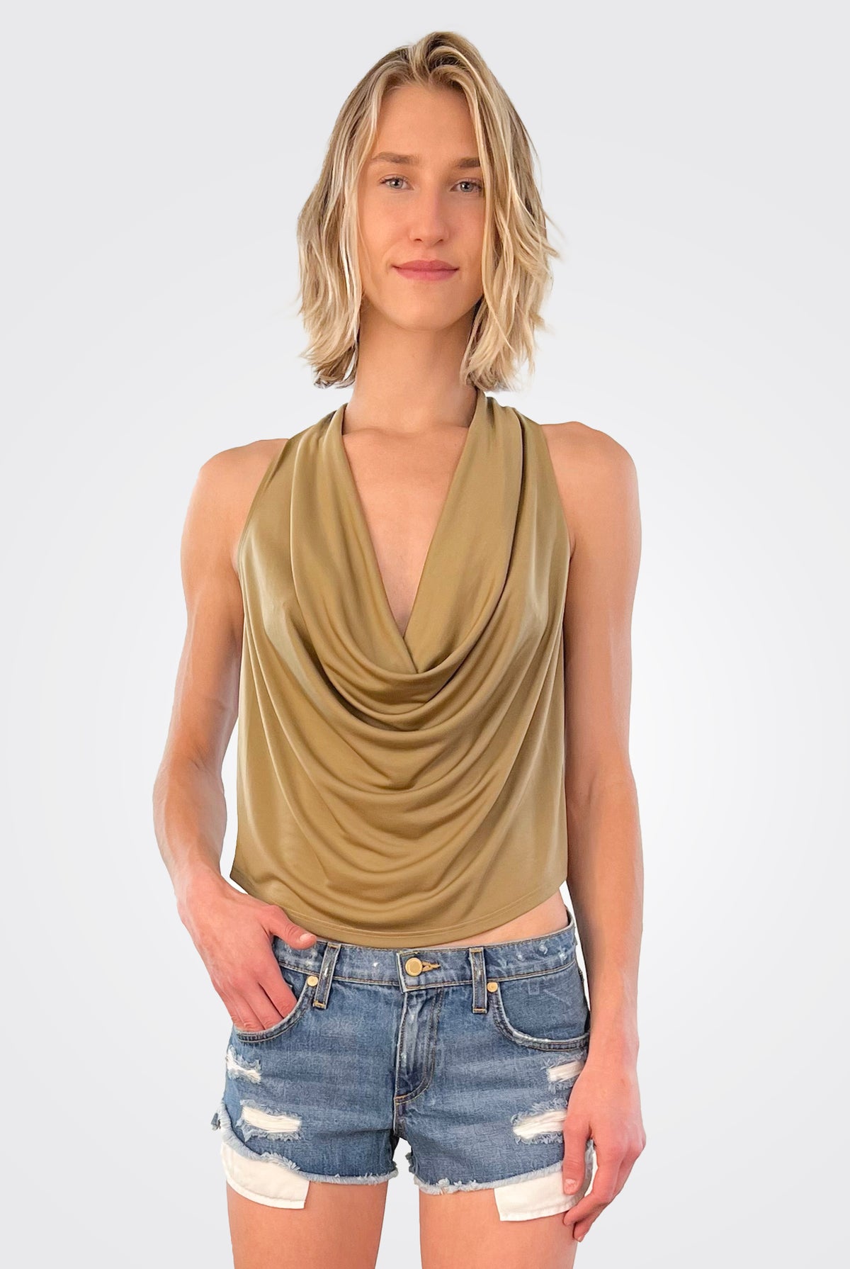 Harriet Jersey Halter Tank - Safari by Ramy Brook | 25 South Boutiques