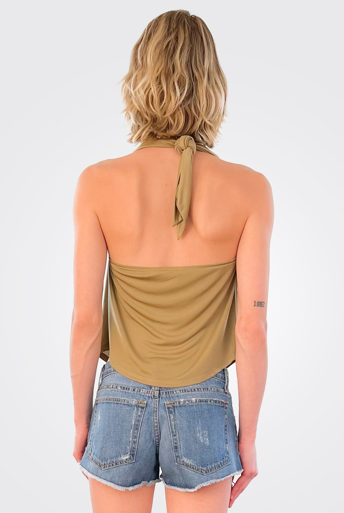 Harriet Jersey Halter Tank - Safari by Ramy Brook — alternate view