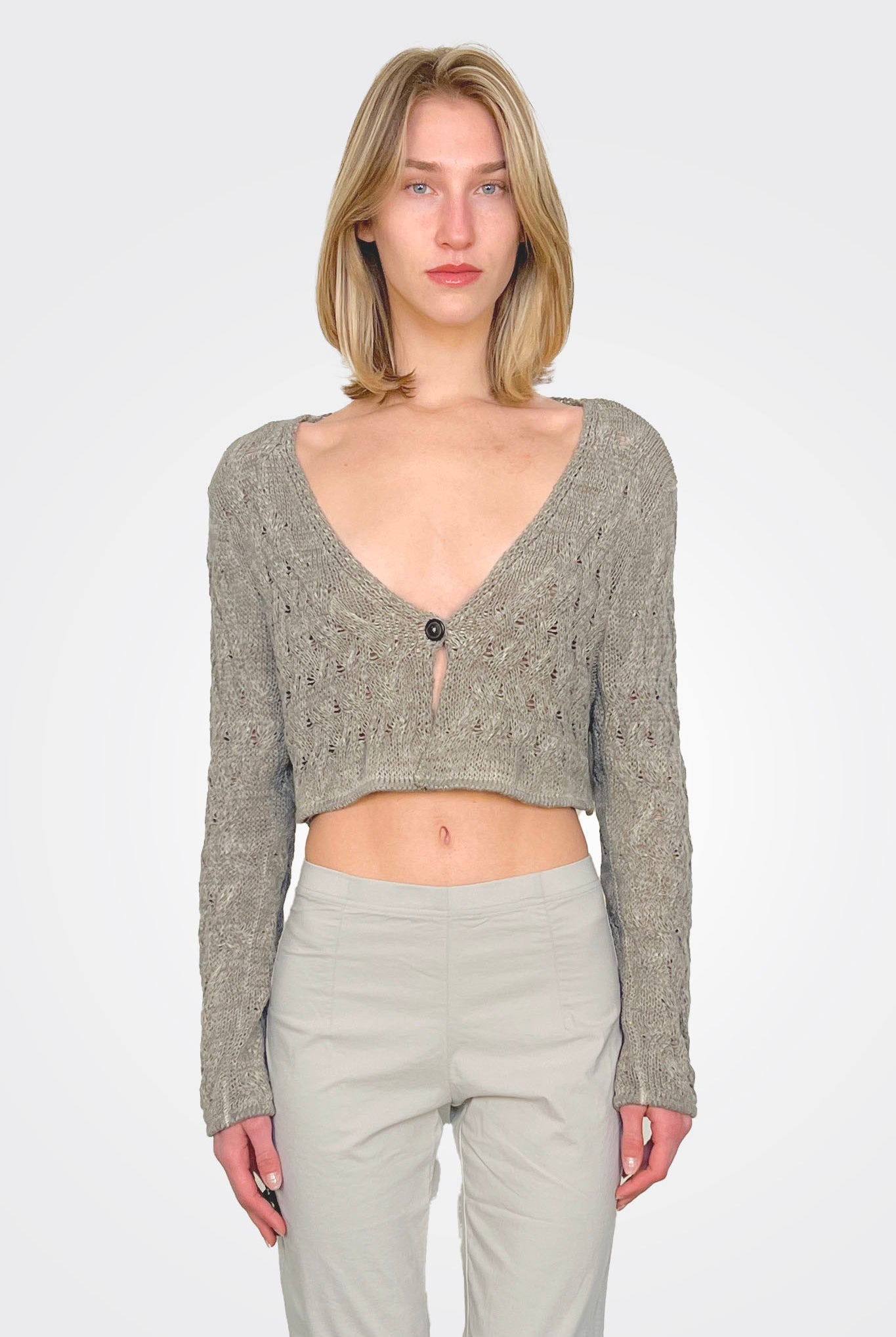 Cropped Mini Cardigan - Hay Cloud by Rundholz | 25 South Boutiques