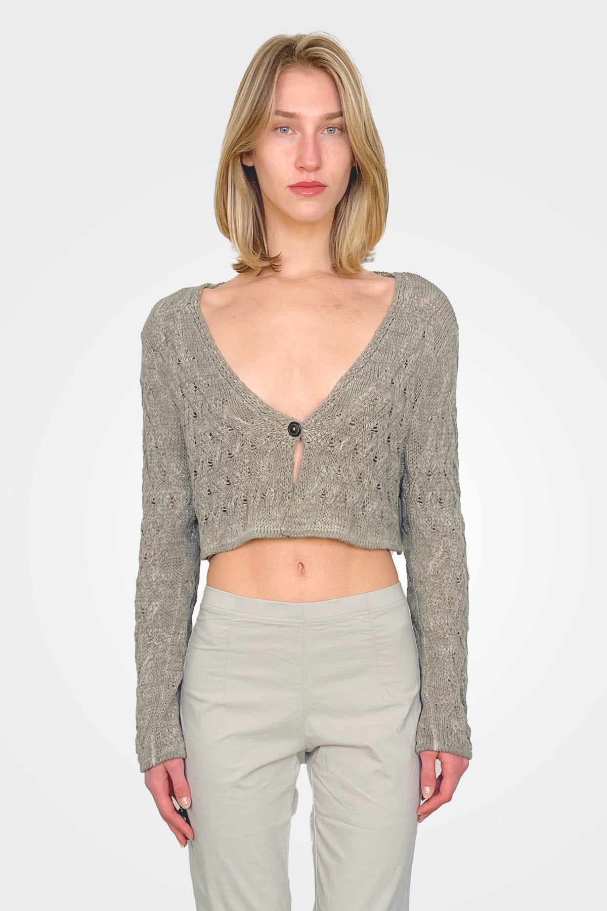 Cropped Mini Cardigan - Hay Cloud by Rundholz | 25 South Boutiques