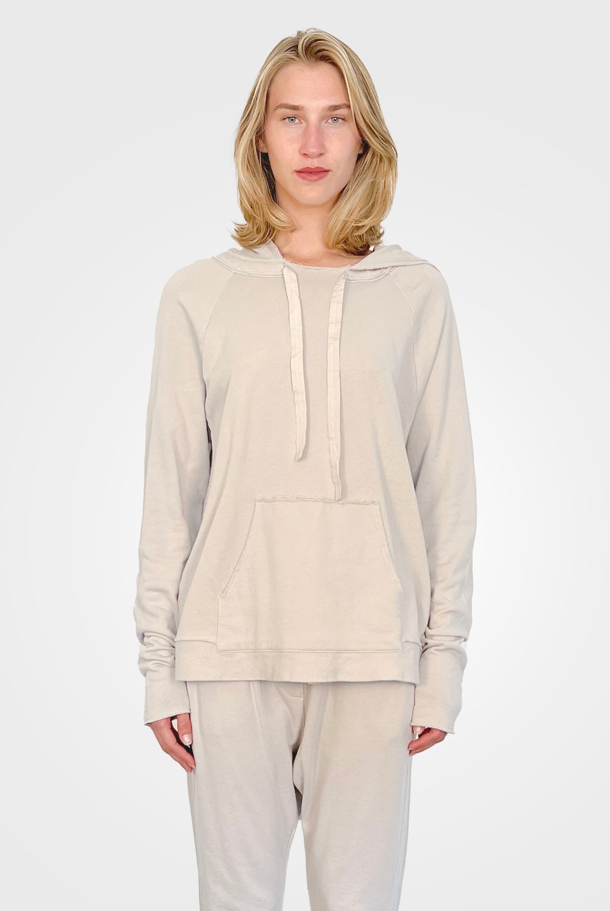 Ultra Light Sweat Hoodie - Chalk by Kristensen — alternate view