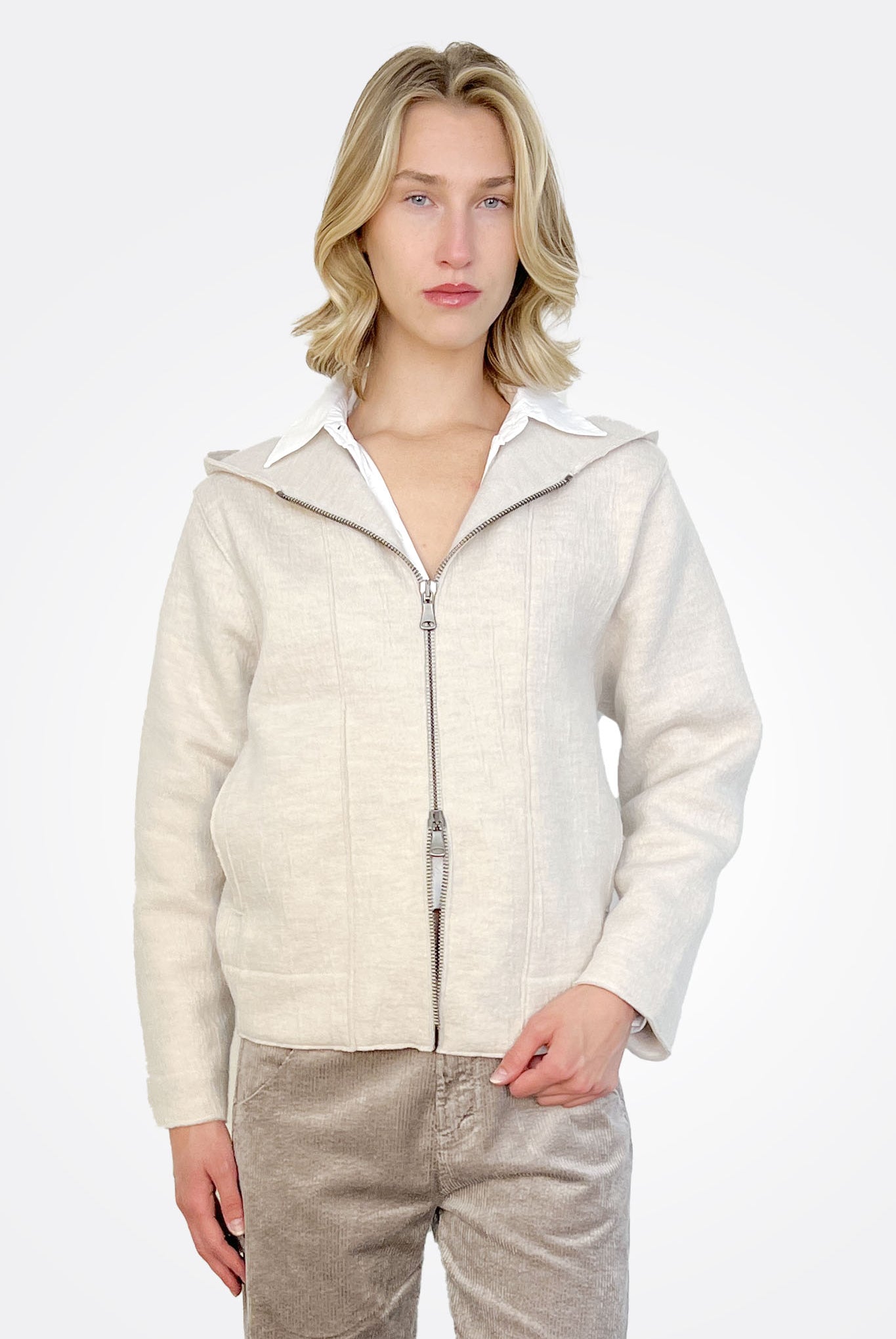 Hooded Boiled Wool Jacket - Ice by Transit Par-Such | 25 South Boutiques