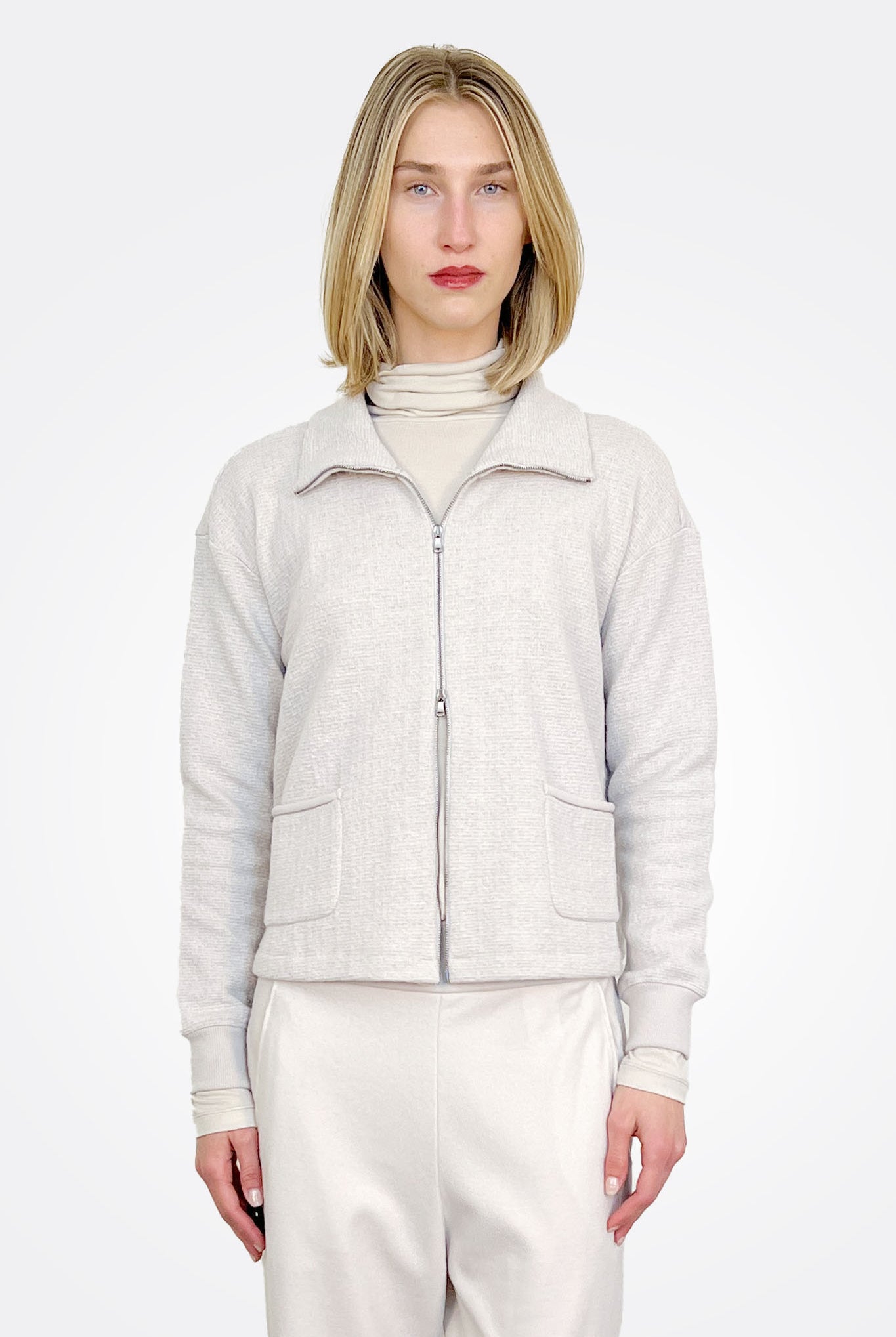 Zipped Wool Sweater - Ice by Transit Par-Such | 25 South Boutiques