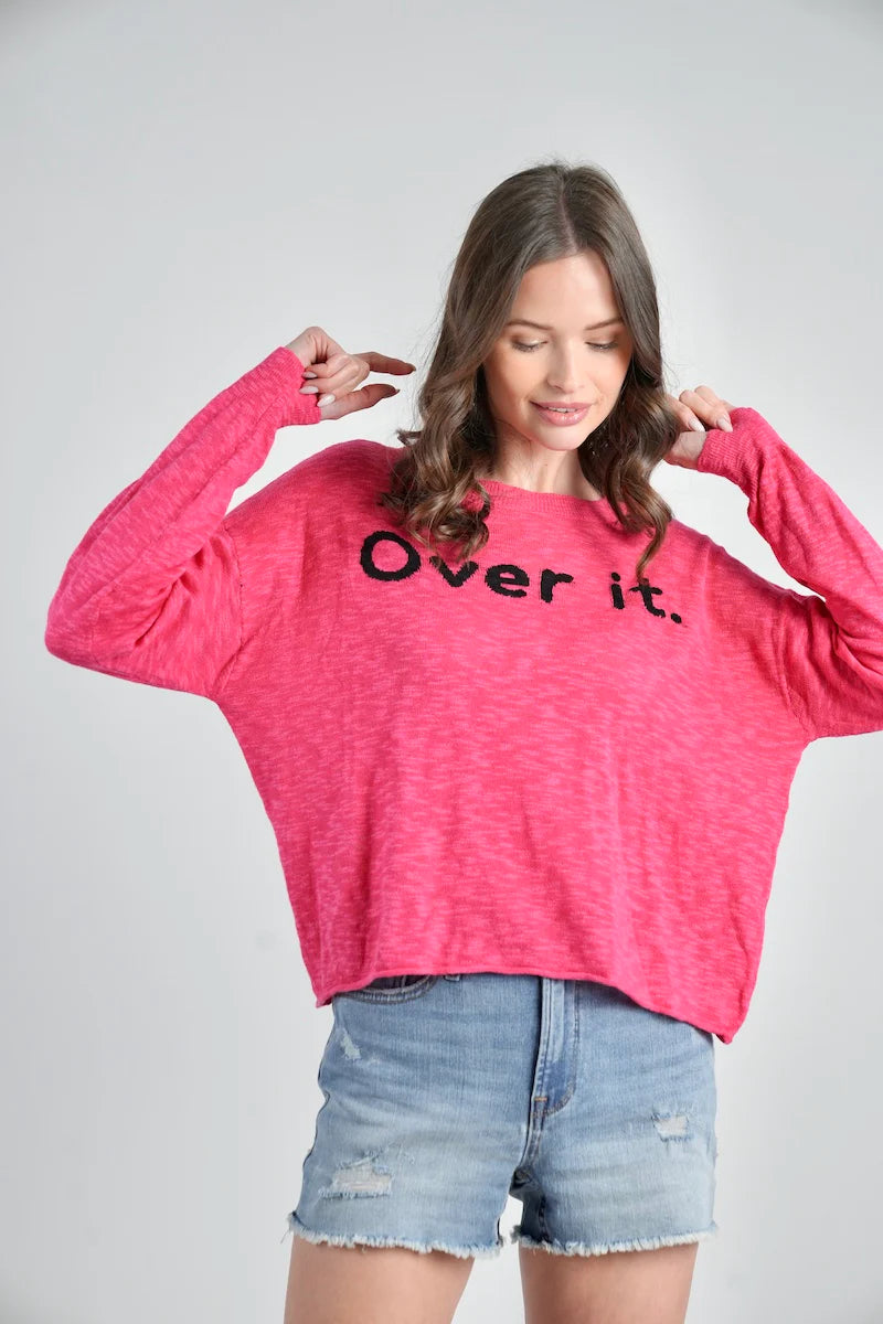 Over It Longsleeve - Fuschia by StitchDrop | 25 South Boutiques