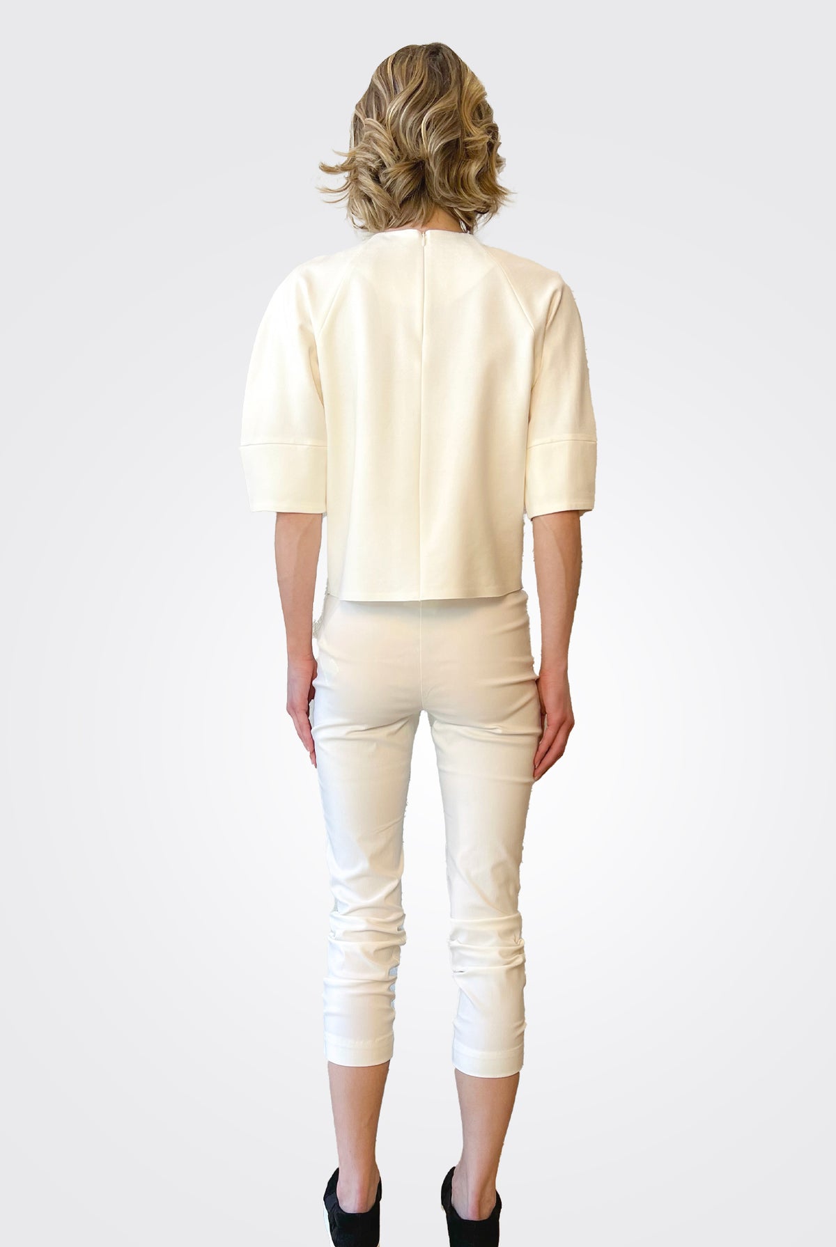 Legging Trousers - Ivory Beige by Liviana Conti — alternate view