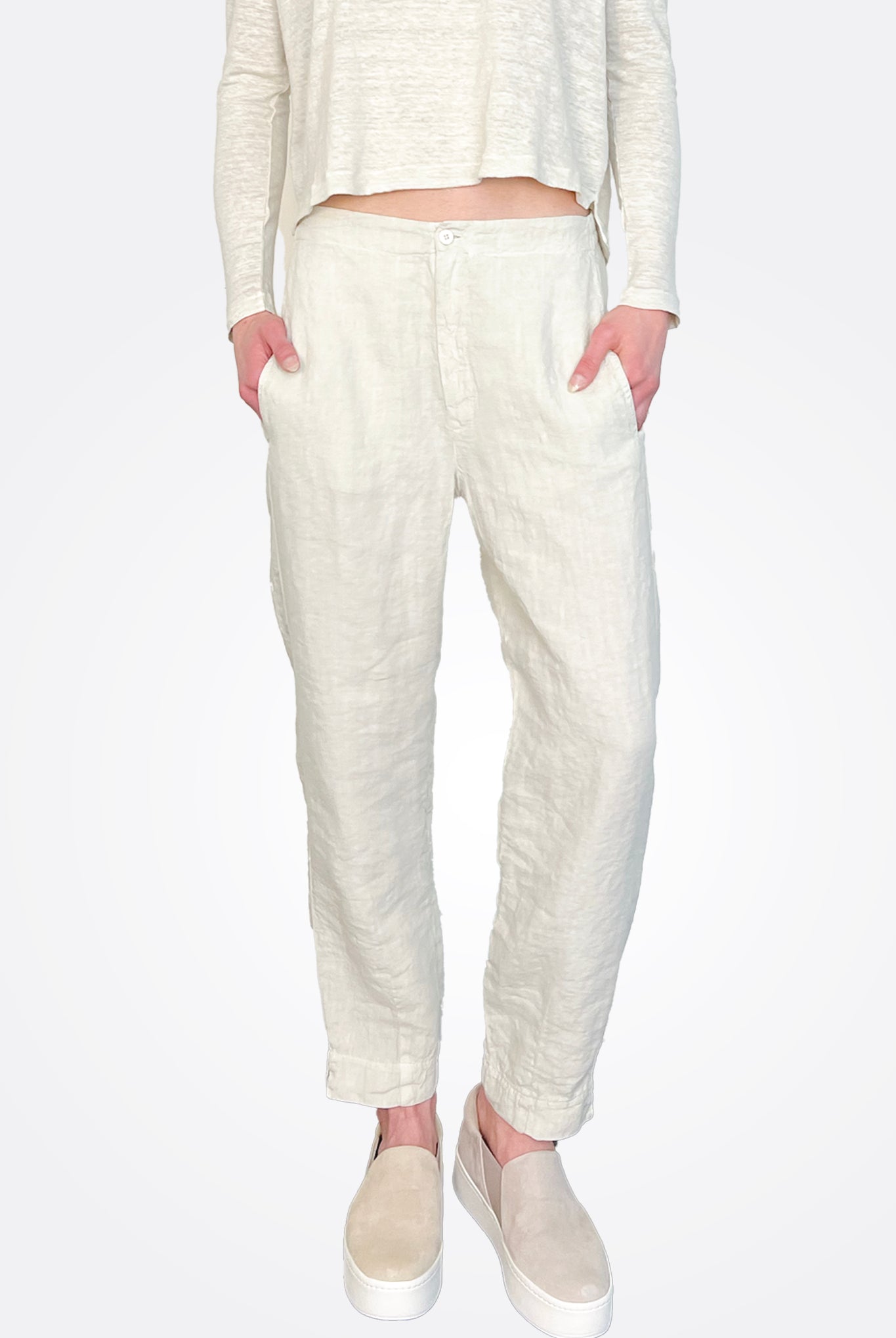 Linen Pocket Pants - Ivory by Transit Par-Such — alternate view