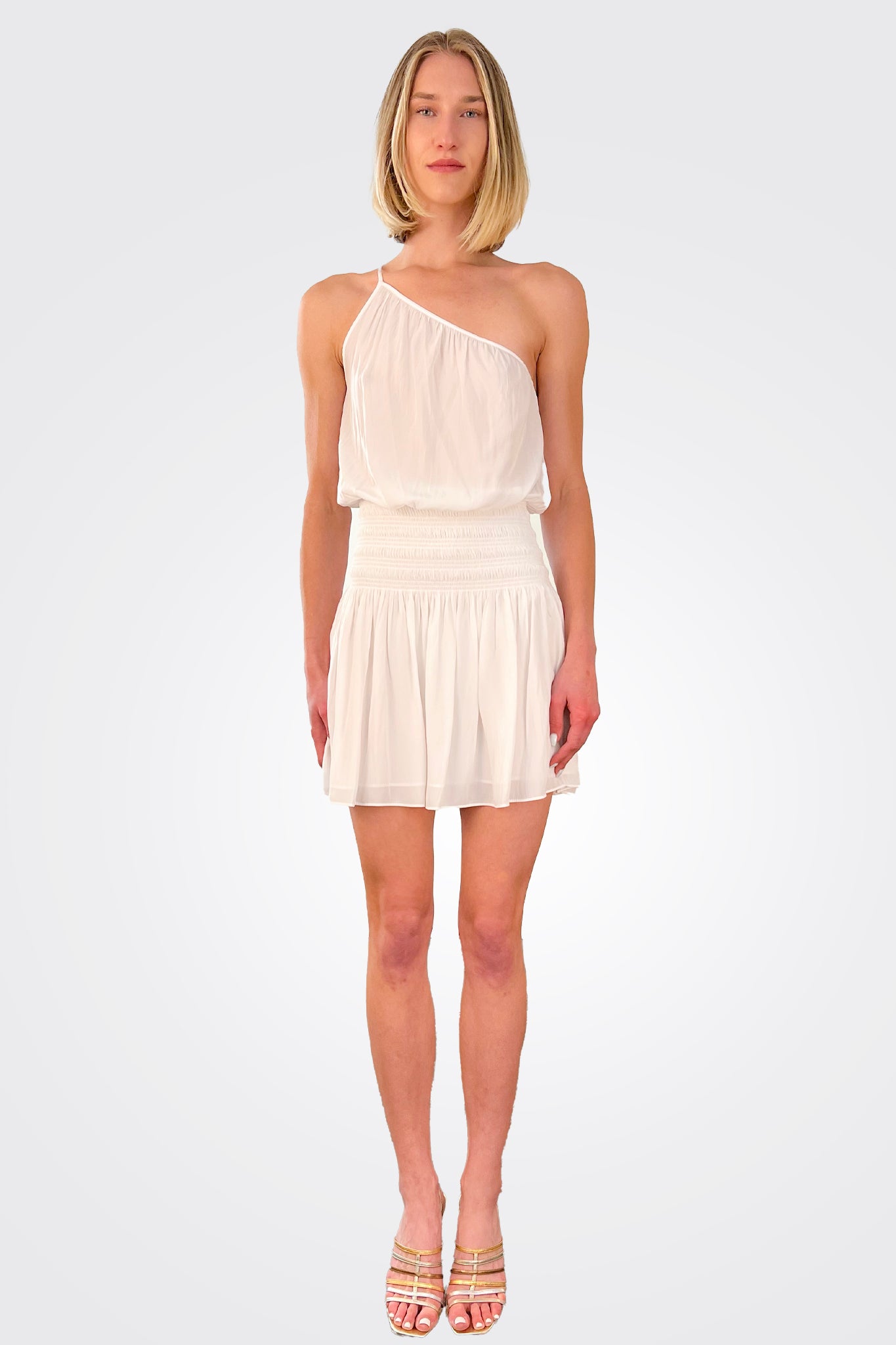 Leah One Shoulder Mini Dress - Ivory by Ramy Brook | 25 South Boutiques