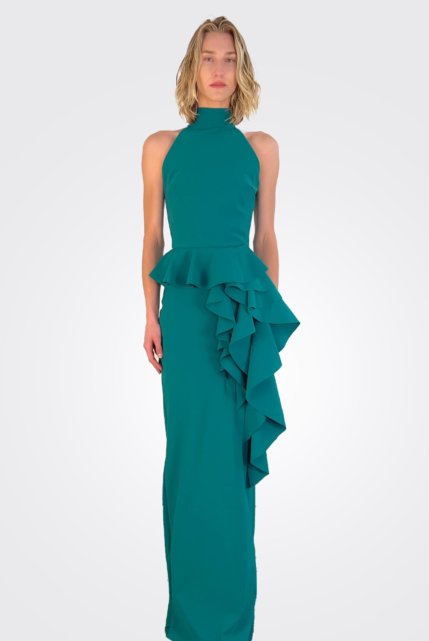 Ah Long Peplum Gown - Jade by Chiara Boni | 25 South Boutiques
