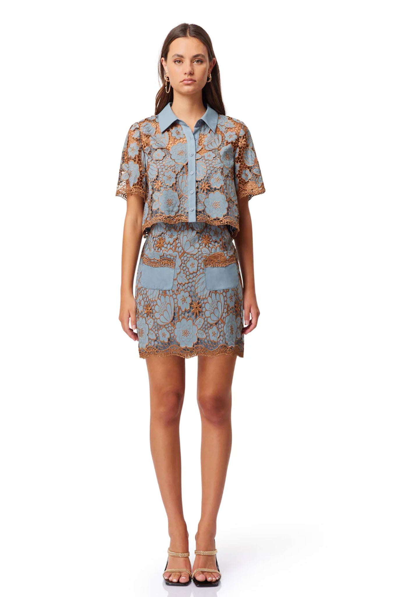 Jasmine Mini Skirt - Blue Bronze by Elliatt | 25 South Boutiques