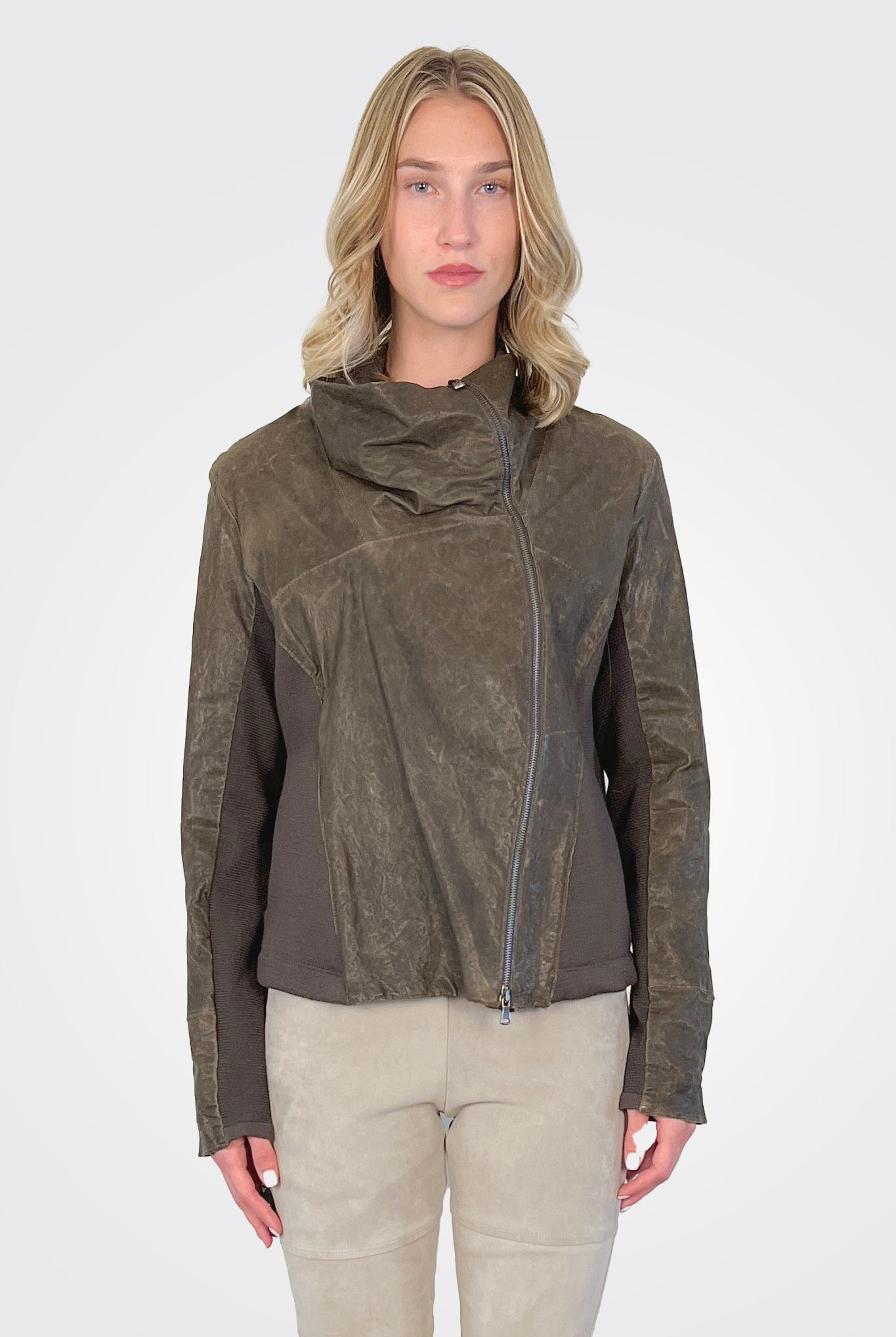 Leather High Neck Jacket - Jungle by Transit Par-Such | 25 South Boutiques
