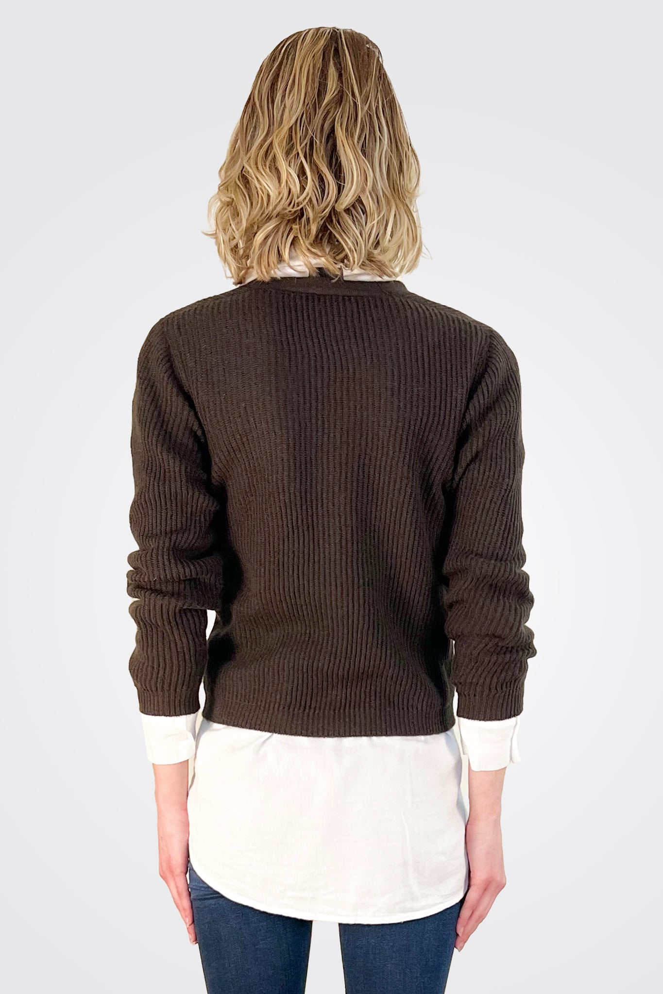 Rib Cardigan - Kakao by Private 0204 — alternate view