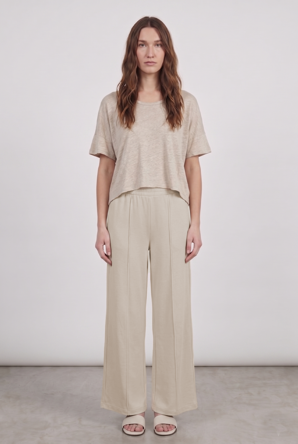 Puka Wide Leg Lounge Pant - Khaki by Keeling | 25 South Boutiques