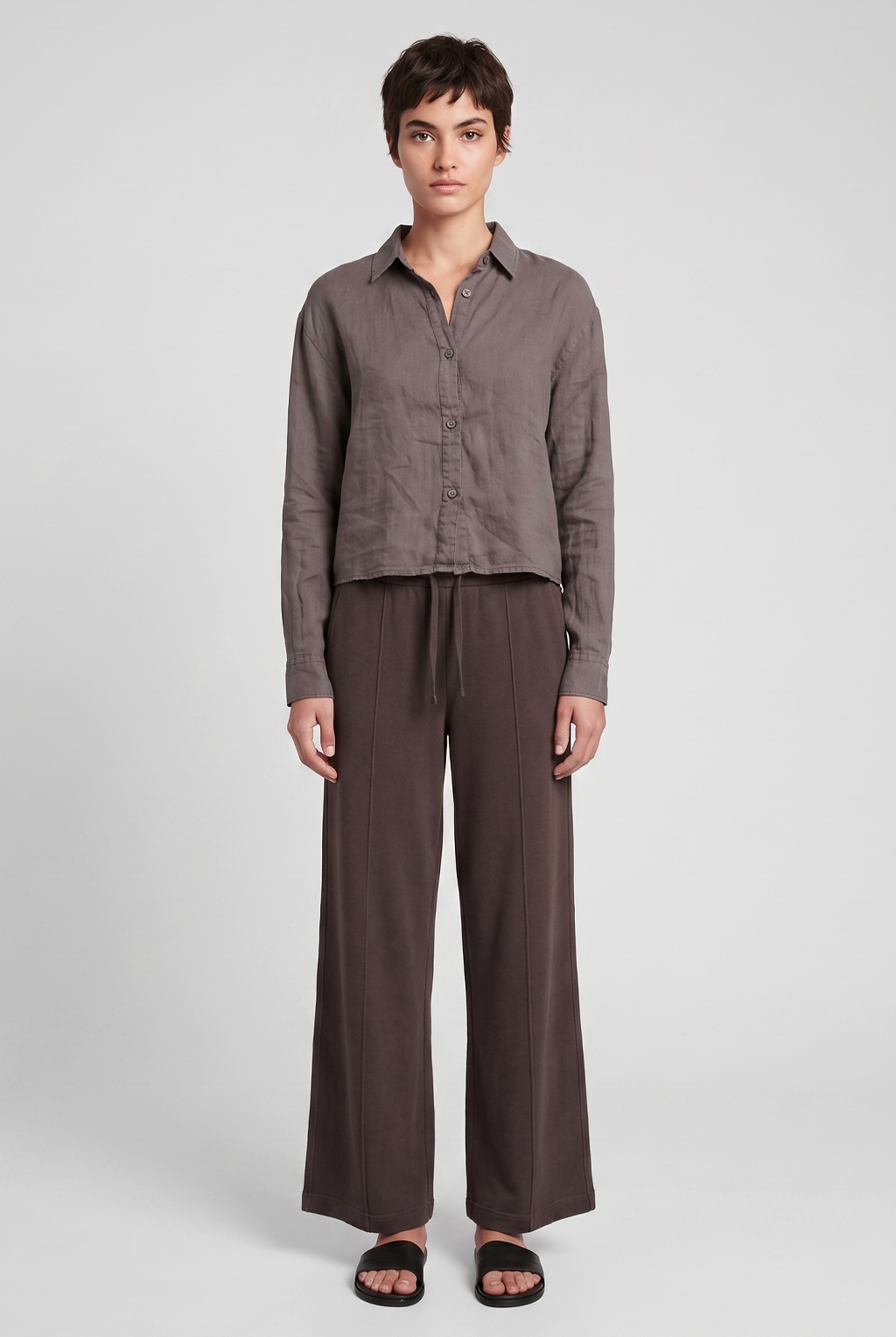 Tawhiri Cropped Shirt - Black Bean by Keeling — view 3