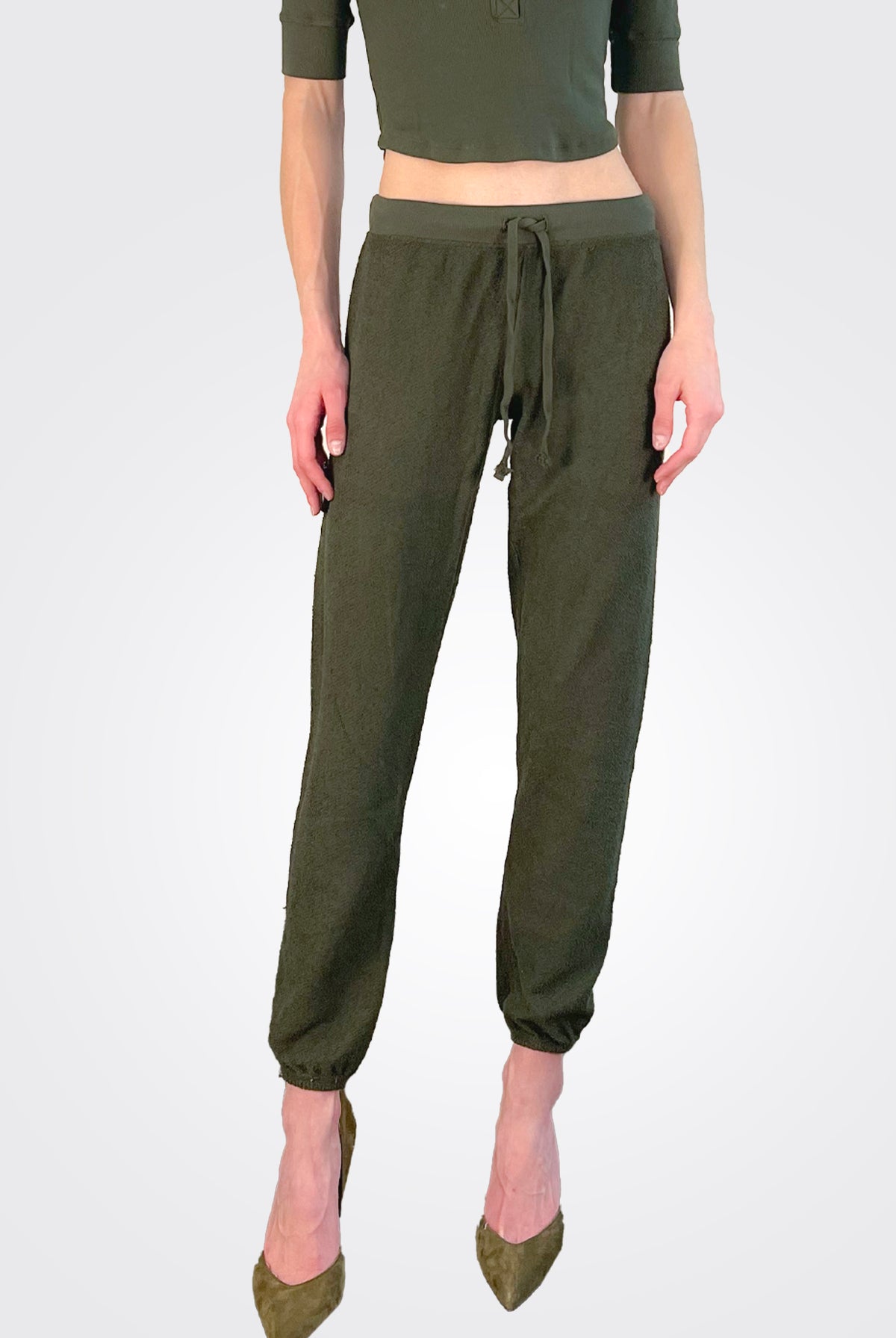 Classic Slim Jogger - Military by LA Made — alternate view