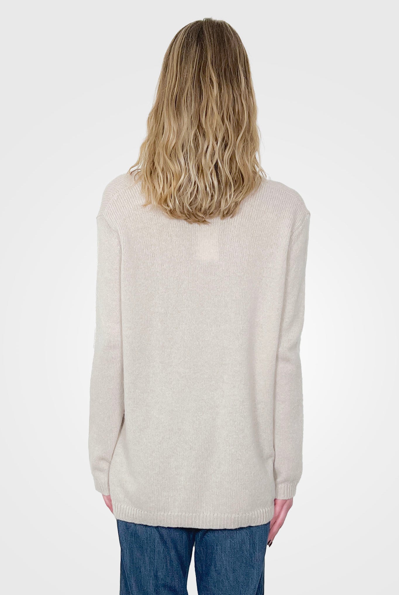 Cashmere Oversized Cardigan - Latte by Private 0204 — alternate view