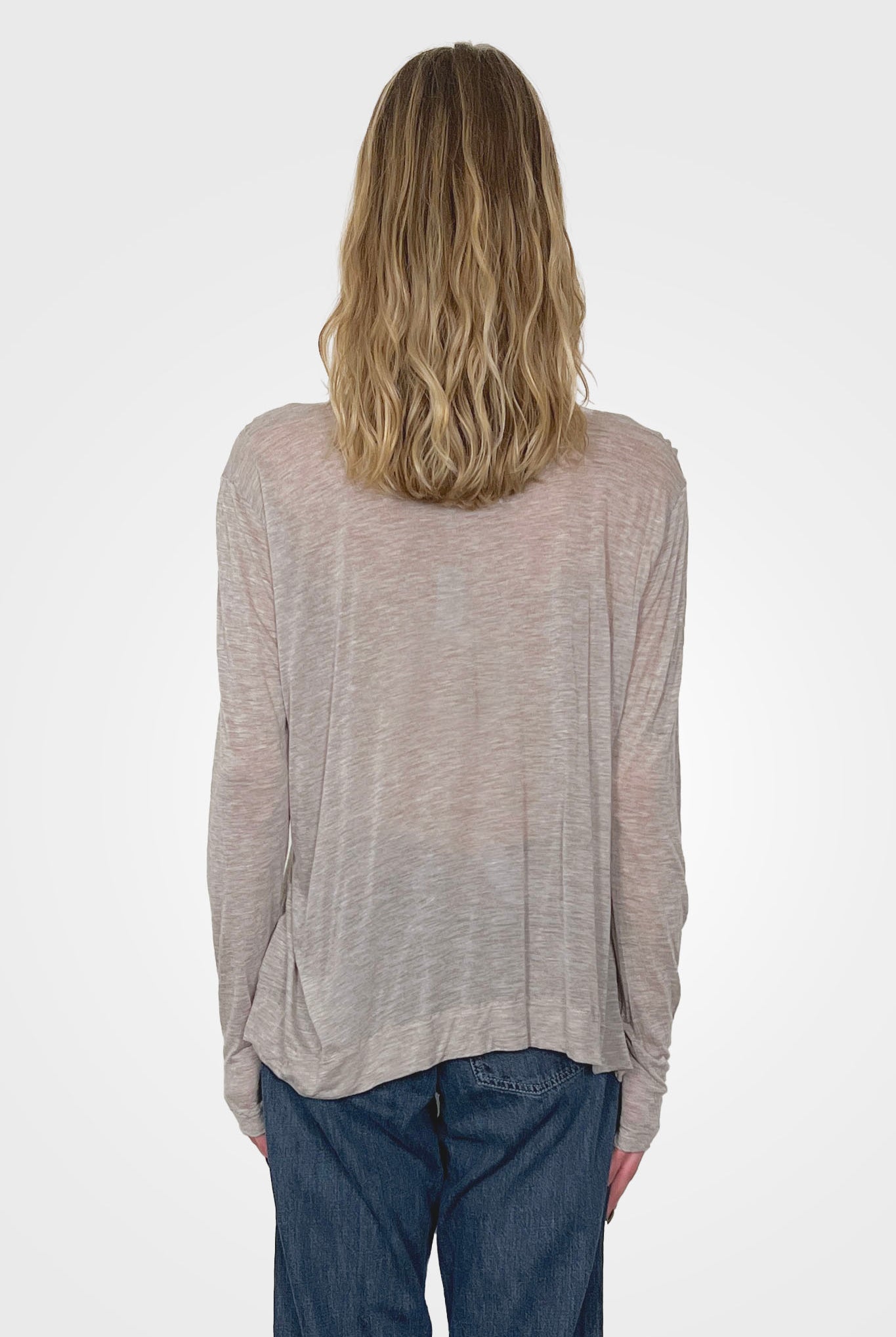 Long Sleeve Blouse - Latte by Private 0204 — alternate view