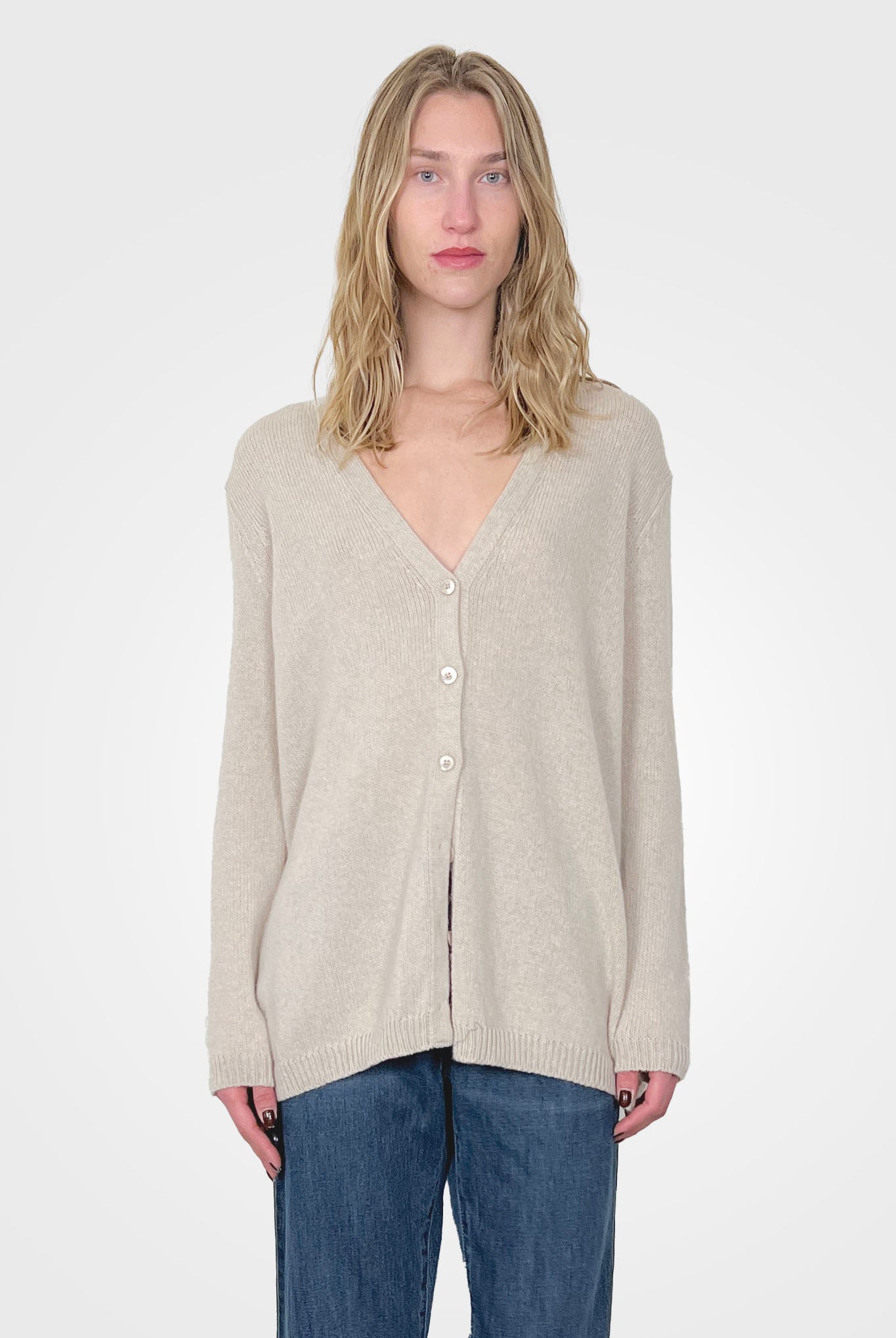 Cashmere Oversized Cardigan - Latte by Private 0204 | 25 South Boutiques