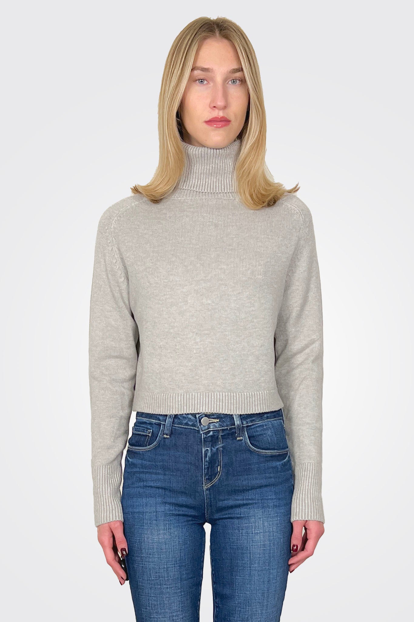 Pugliese Turtleneck Sweater - Light Grey Melange by Deluc | 25 South Boutiques