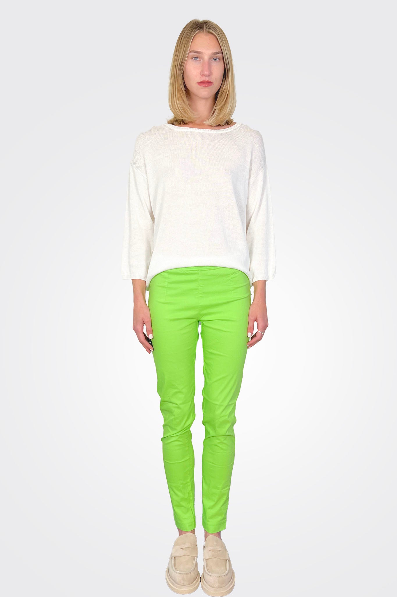 Slim Fit Trousers - Lime by Rundholz | 25 South Boutiques