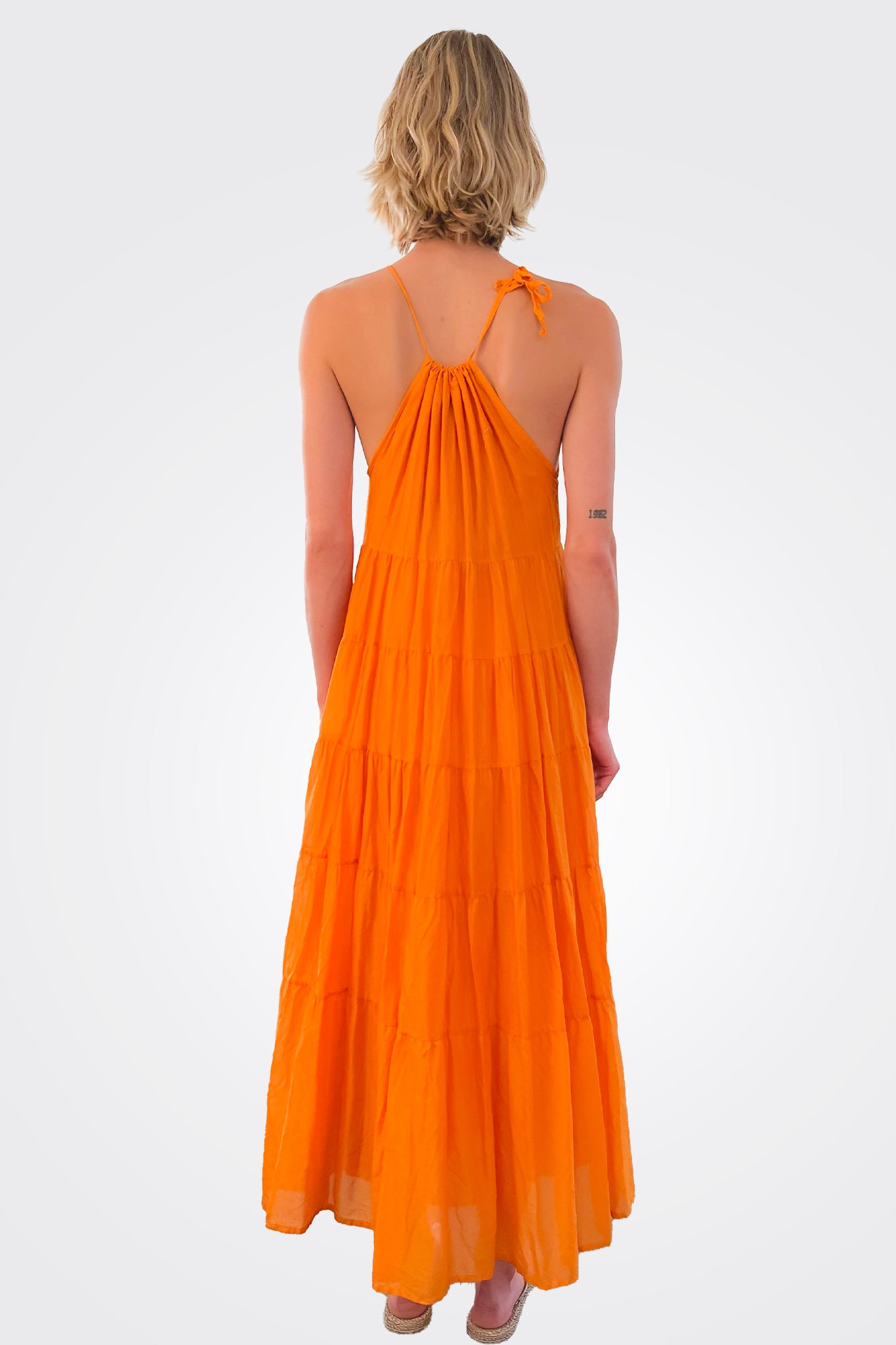 Tiered String Tank Dress - Mango by Baci — alternate view