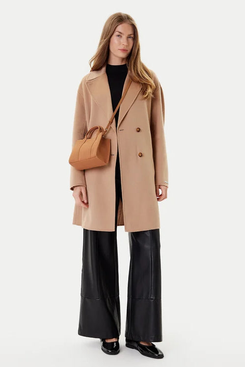 Good Double Button Wool Coat - Beige by Marella | 25 South Boutiques
