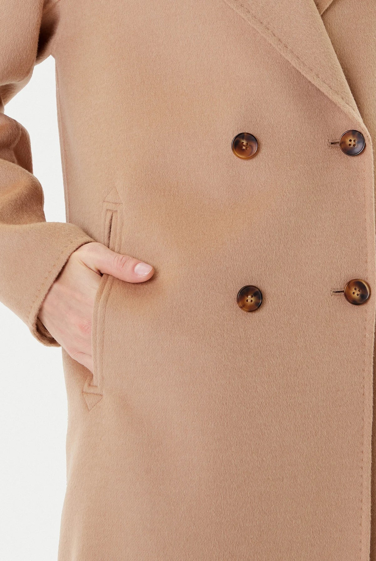 Good Double Button Wool Coat - Beige by Marella — view 5