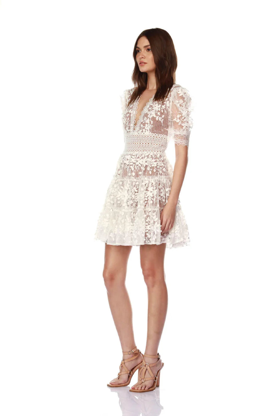 Megan Mini Dress - White by Bronx And Banco — alternate view
