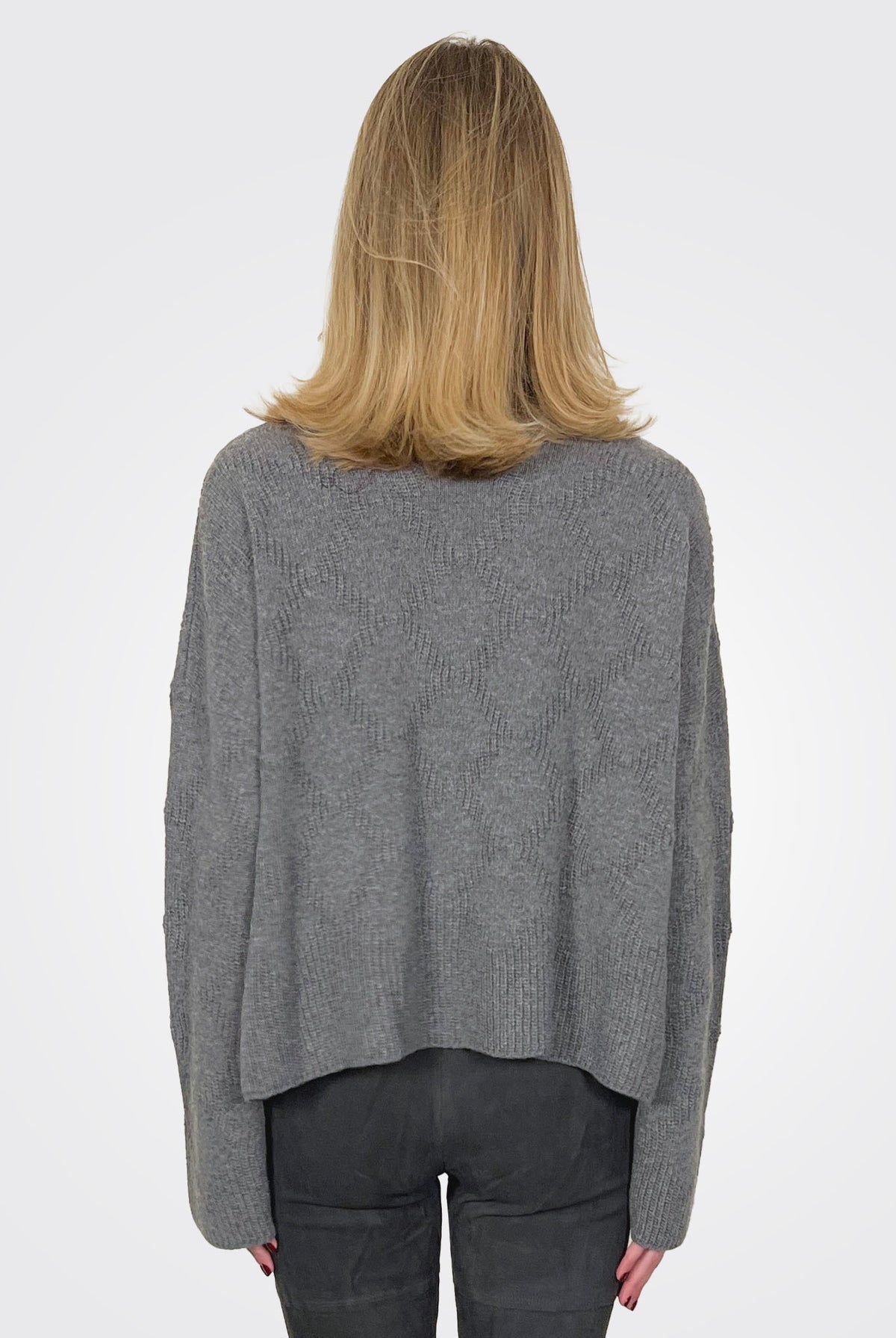 Marta Knit Sweater - Medium Grey Melange by Liviana Conti — alternate view