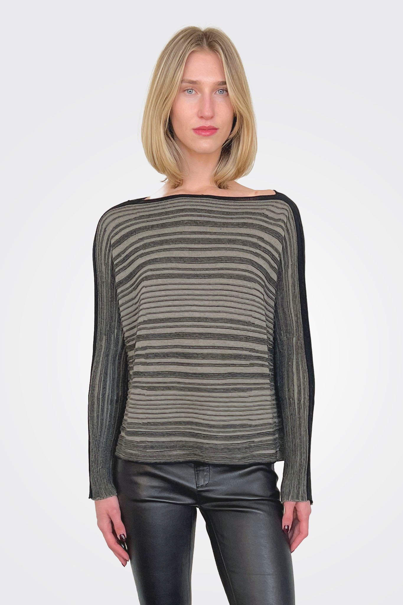 Striped Sweater - Black Storm by Matthildur | 25 South Boutiques