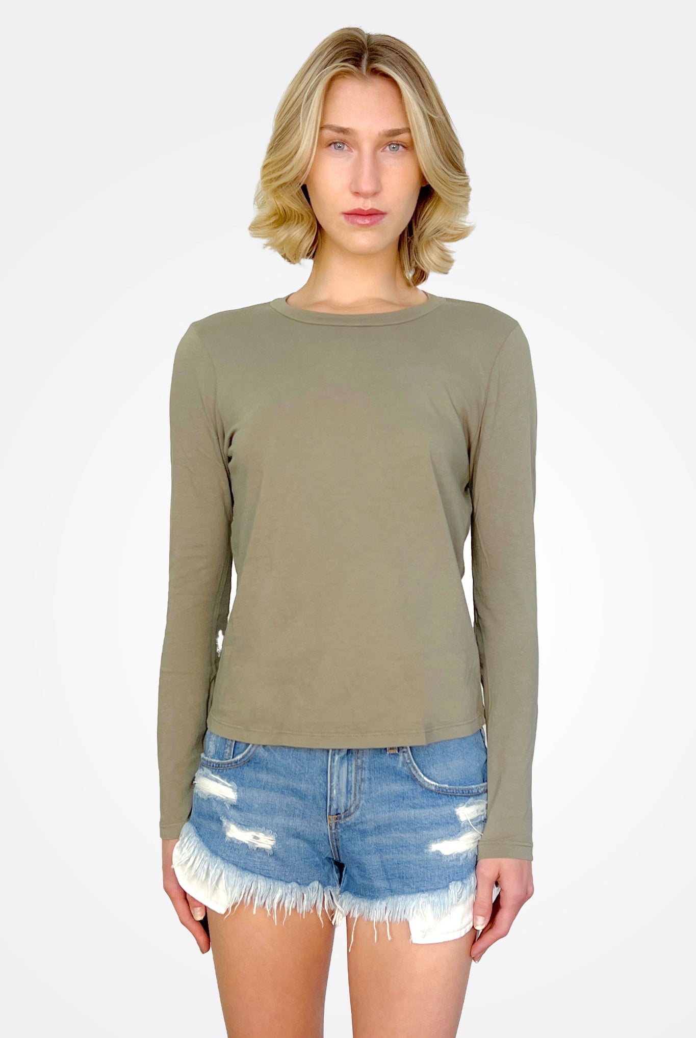 Clarissa Long Sleeve Top - Olive by Michael Stars | 25 South Boutiques