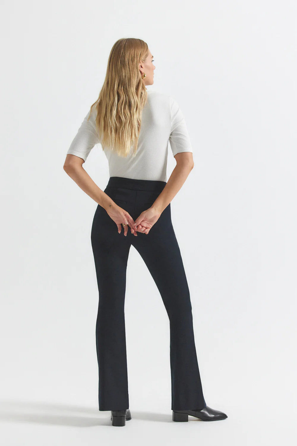 Crosby Flare Trousers - Midnight by Derek Lam — view 4