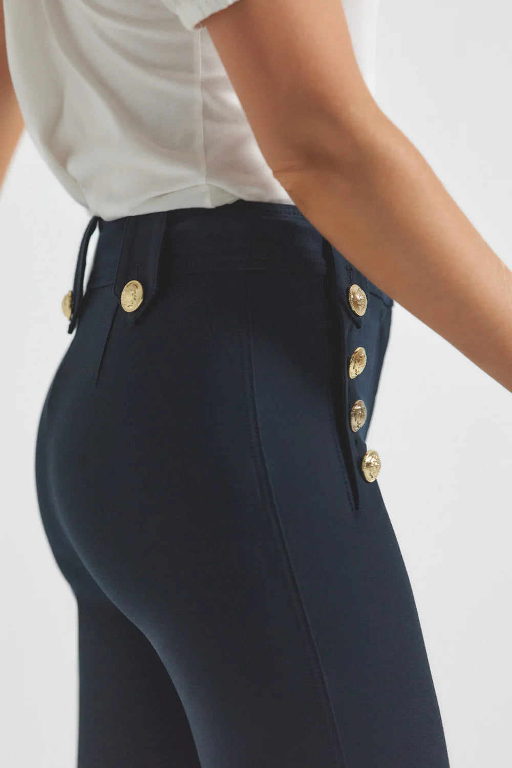 Robertson Crop Flare Trousers - Midnight by Derek Lam — view 3