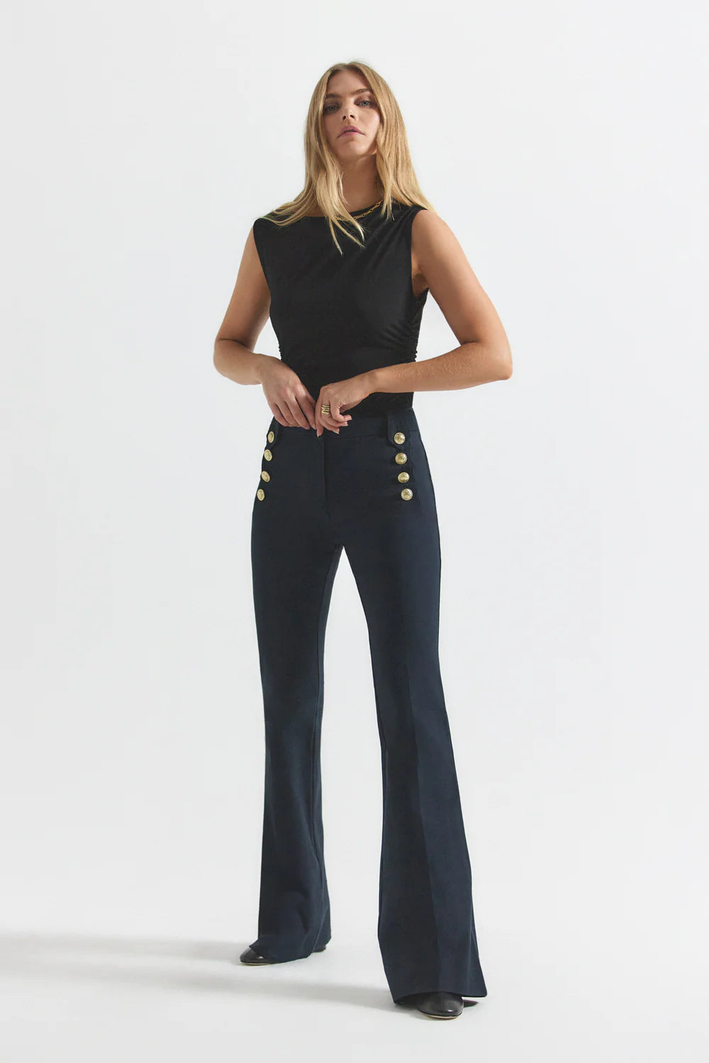 Robertson Flare Trousers - Midnight by Derek Lam | 25 South Boutiques