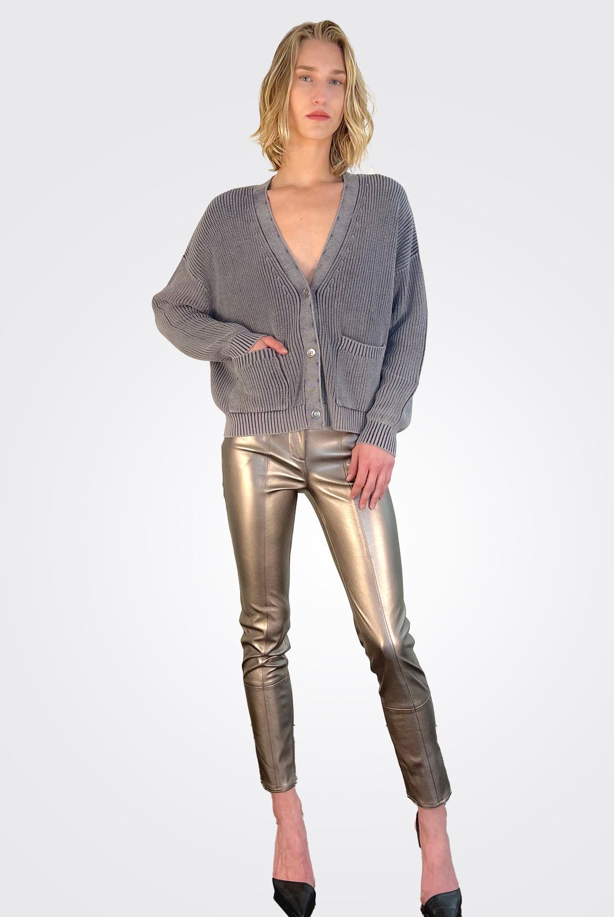 Rue Faux Leather Pants - Silver by Milly | 25 South Boutiques
