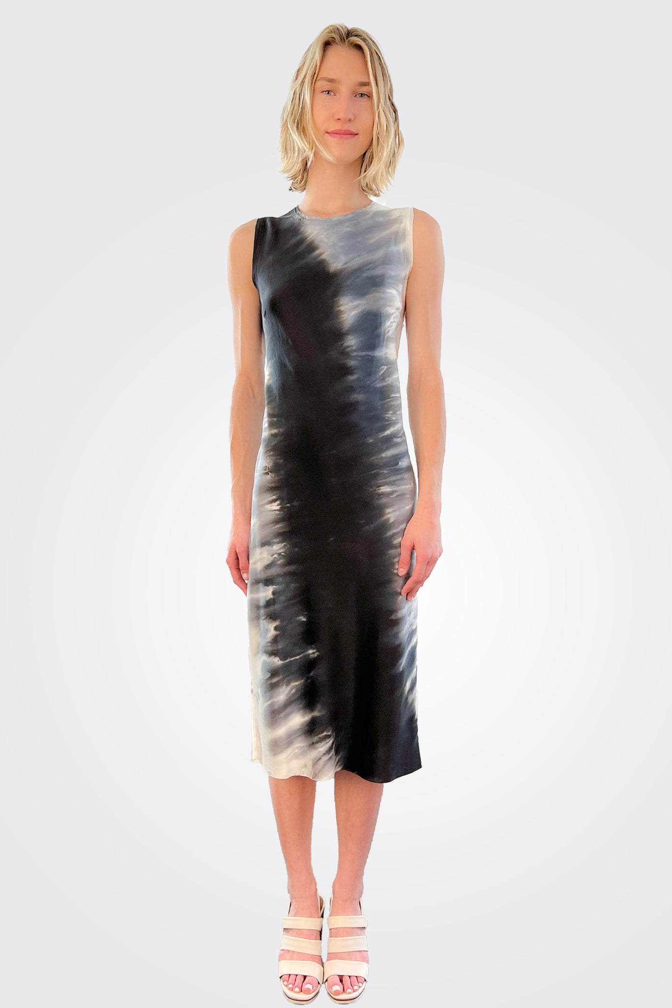 Midi Shift Dress - Sand Black by Michelle Jonas | 25 South Boutiques