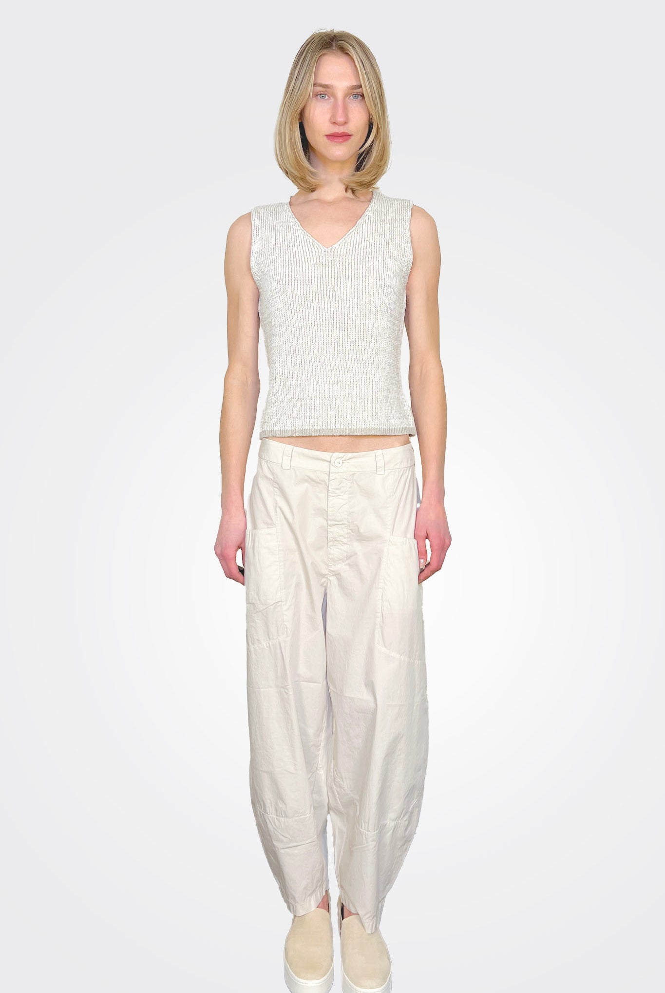 Baggy Leg Comfort Trousers - Milk by Transit Par-Such | 25 South Boutiques