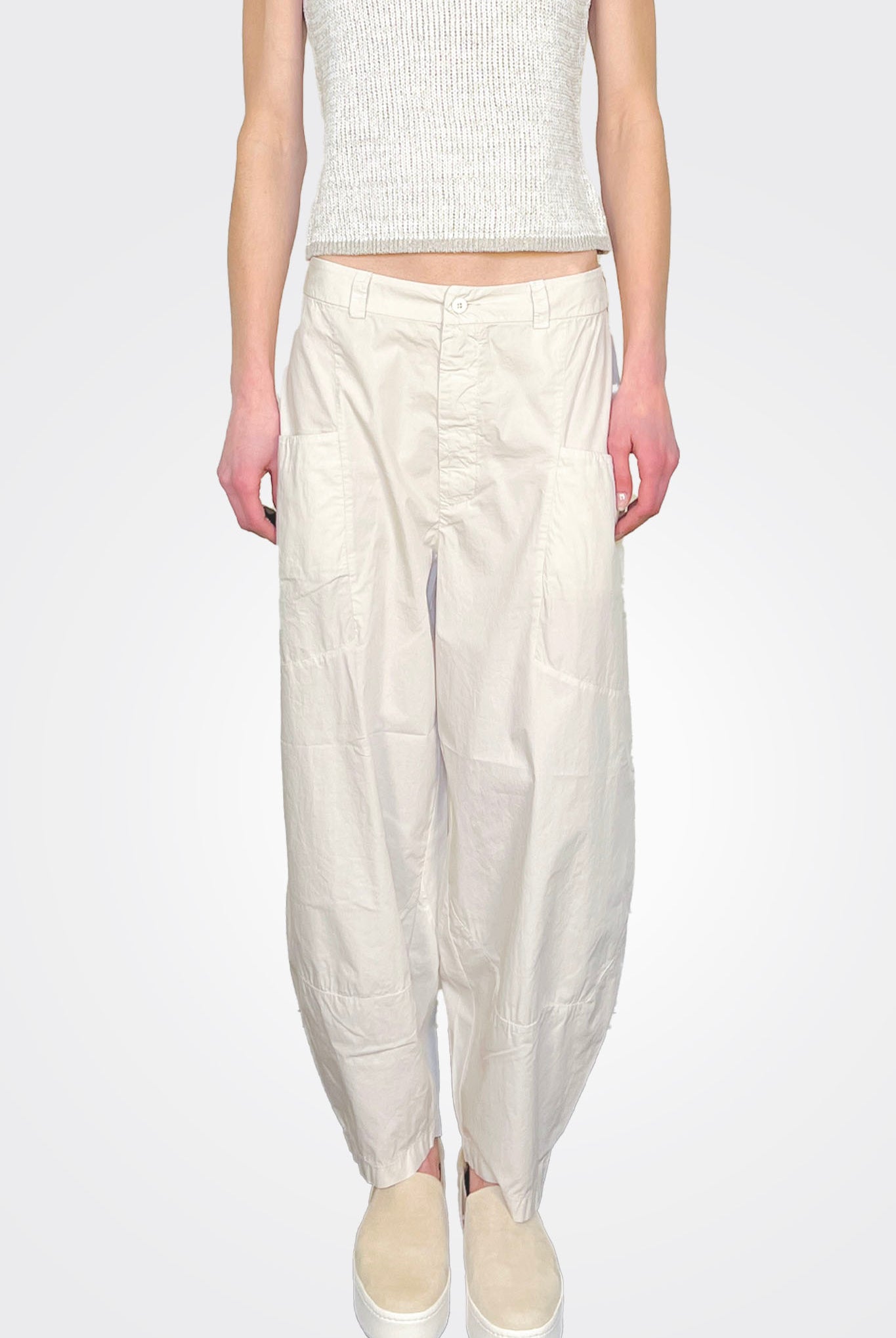 Baggy Leg Comfort Trousers - Milk by Transit Par-Such — alternate view
